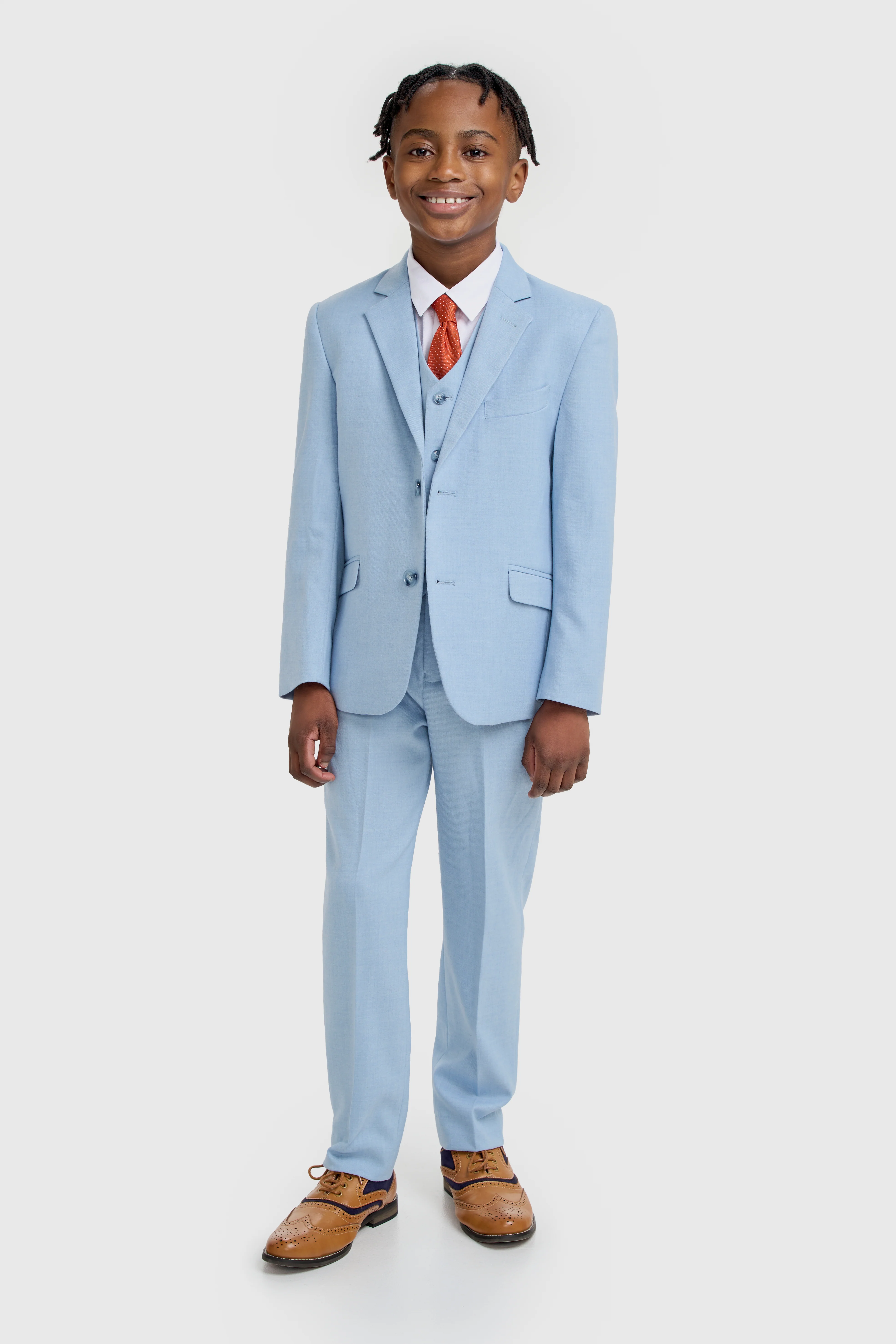 Father & Son Matching Slim Fit 3-Piece Suit Set - Malibu Sky Blue - Image 5