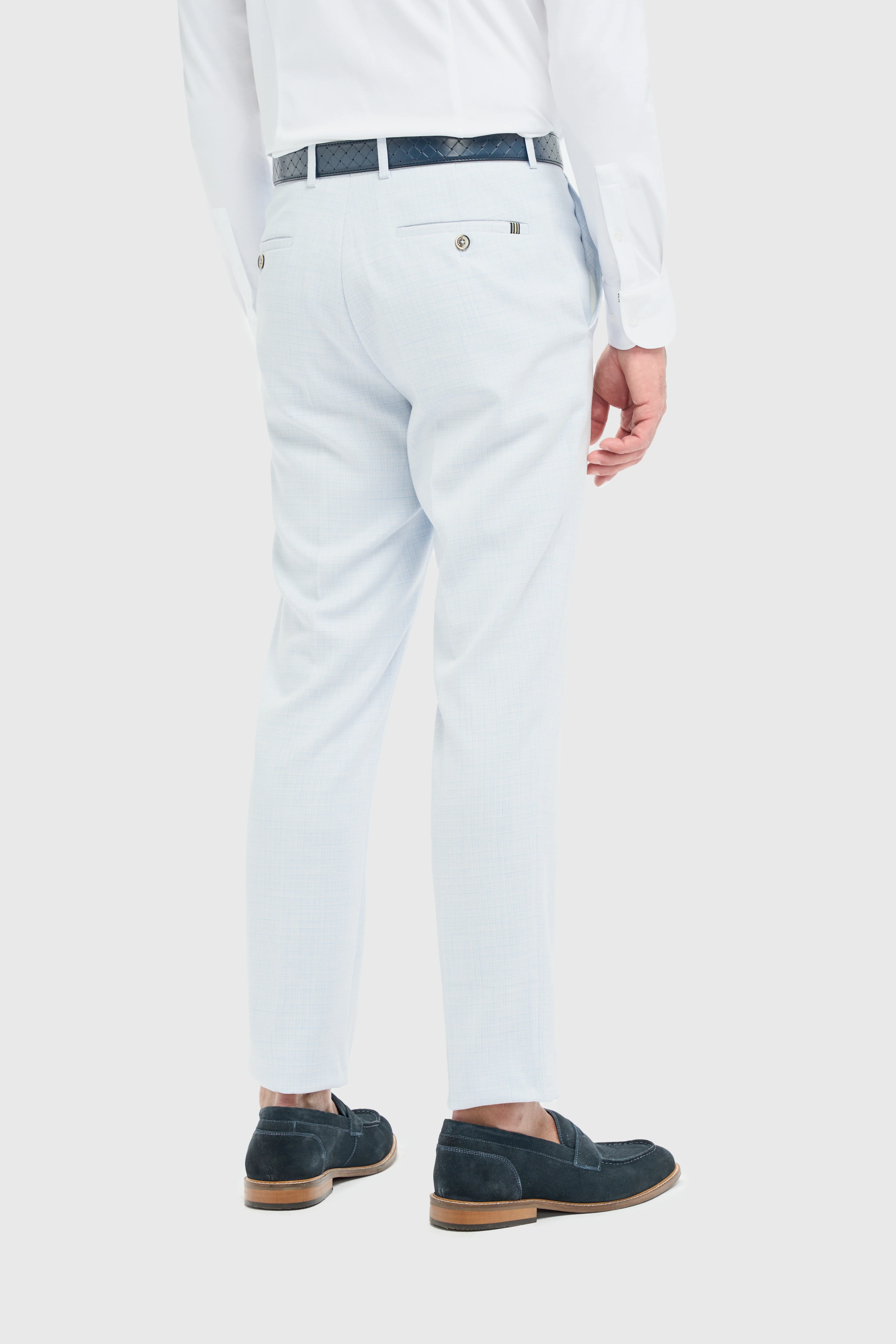 Father & Son Matching Textured 3-Piece Suit Set - Tropez Sky Blue - Image 10
