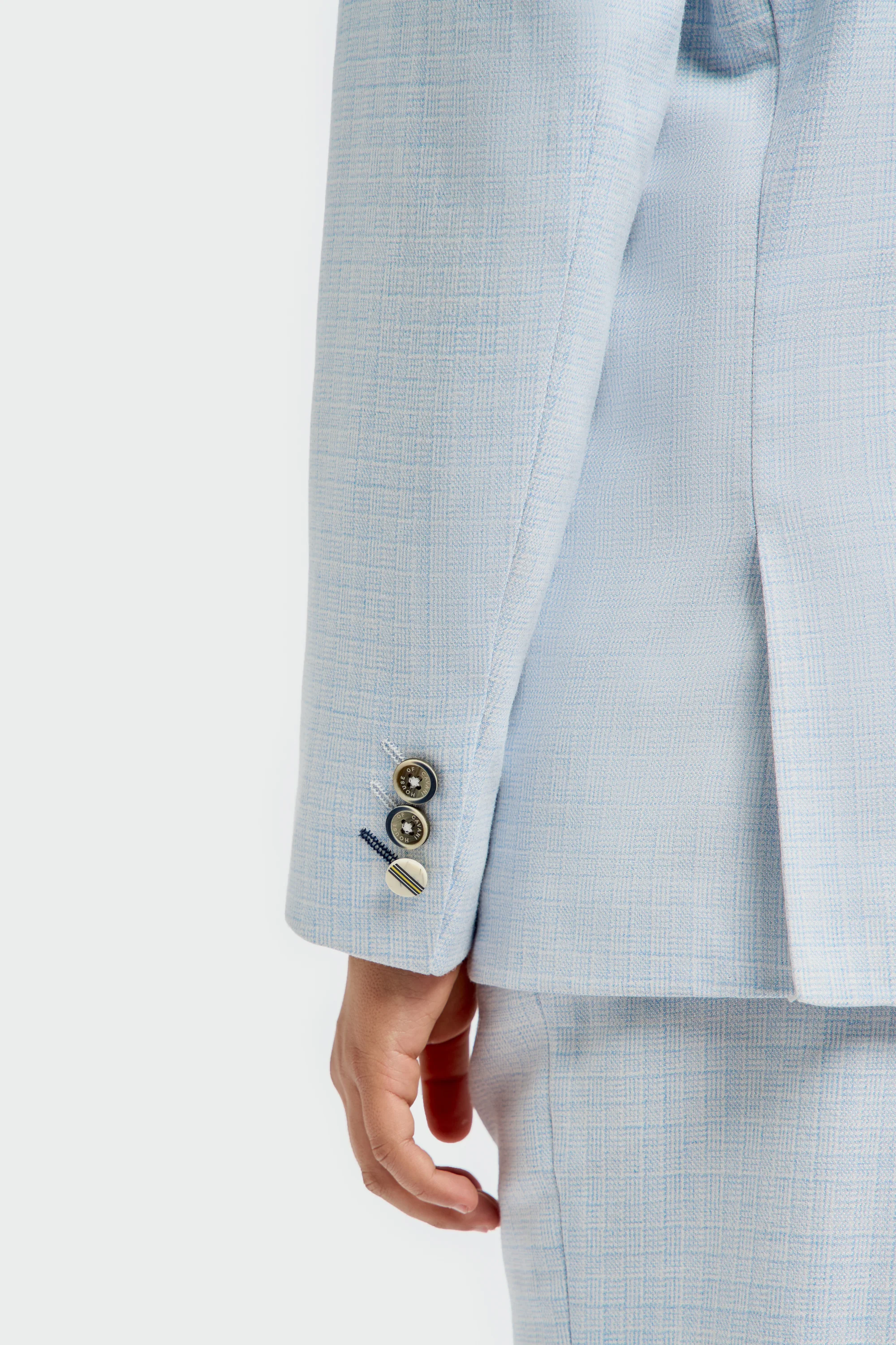 Father & Son Matching Textured 3-Piece Suit Set - Tropez Sky Blue - Image 14