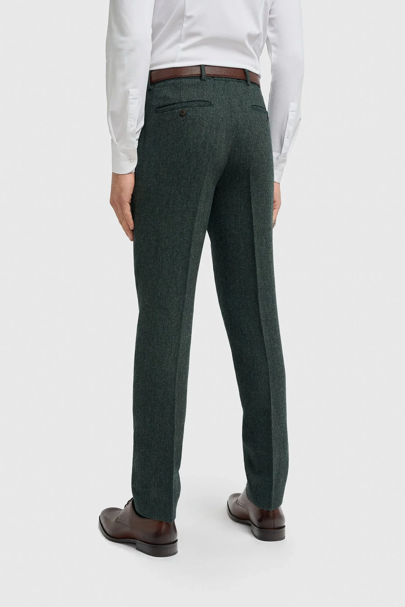 Father & Son Matching Wool Herringbone 3-Piece Suit Set - Thomas - Lush Green - Image 7