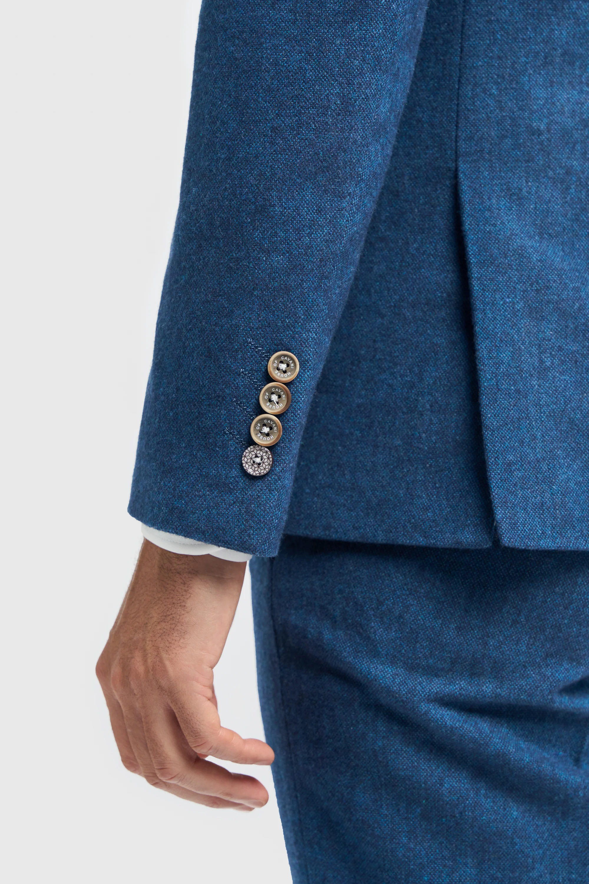 Father & Son Matching Wool Tweed 3-Piece Suit Set - Orson Blue - Image 11