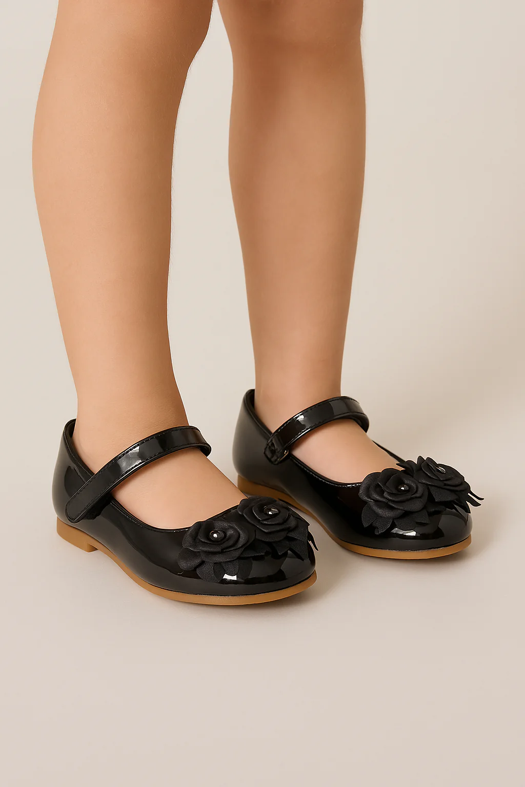 Flower Girls Mary Jane Formal Patent Shoes - Black - Image 4