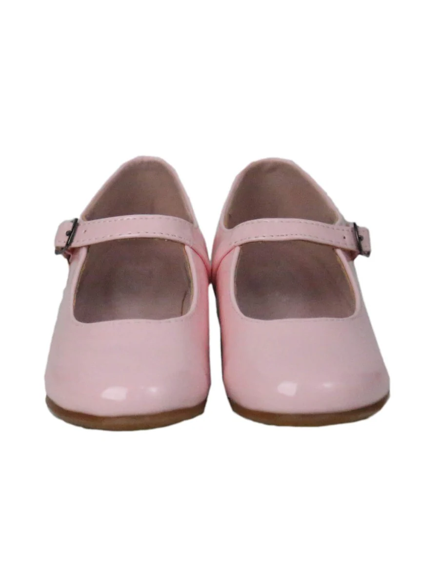 Girls Patent Mary Jane Shoes - Pink - Image 2