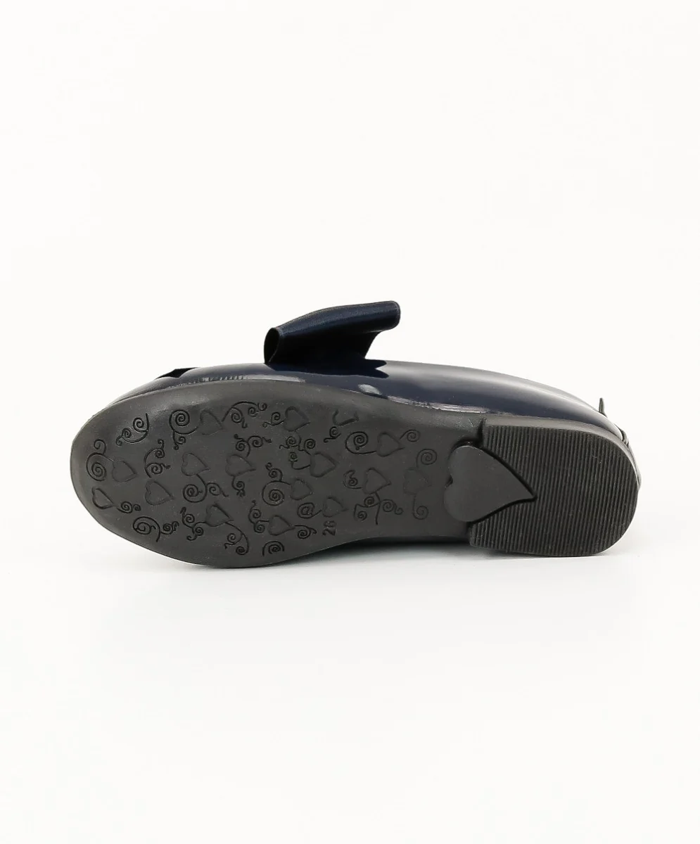 Girls Patent Flat Mary Jane Shoes - ELENA - Navy Blue - Image 7