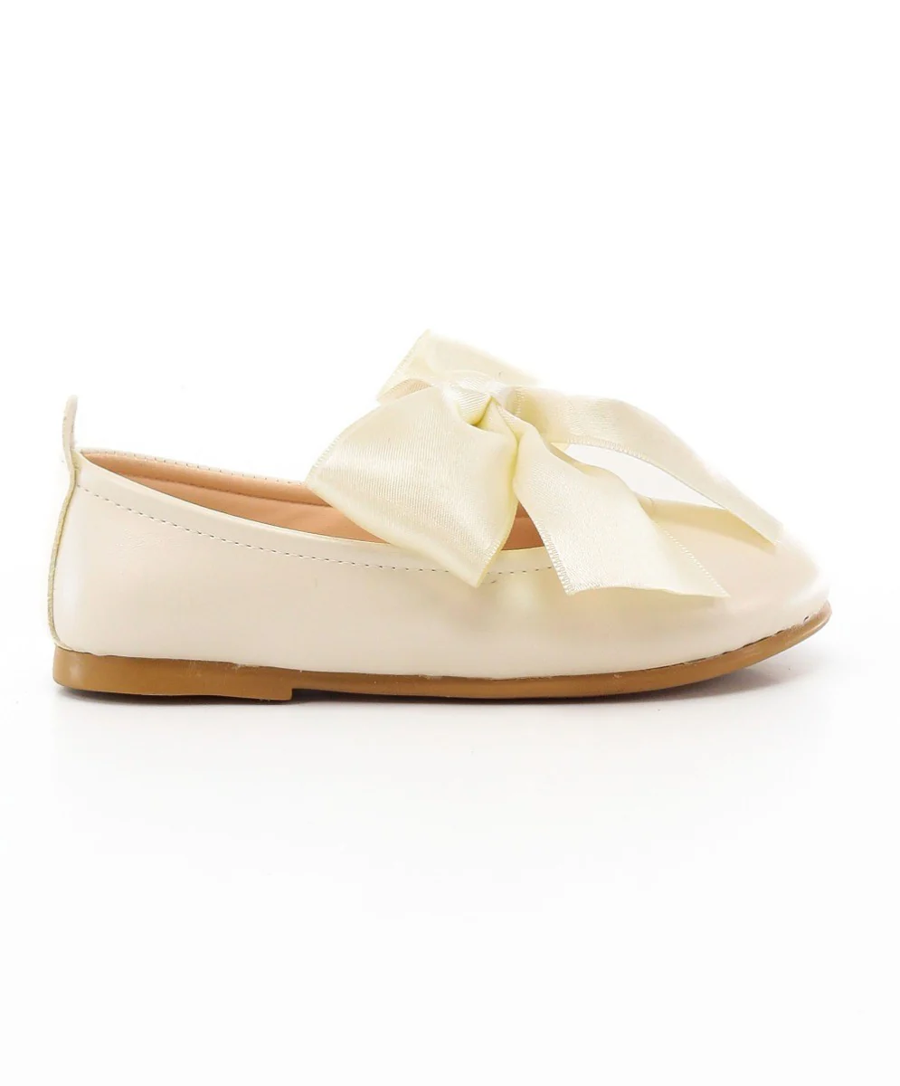Girls Patent Flat Mary Jane Shoes - ELENA - Pearl Ivory - Image 6