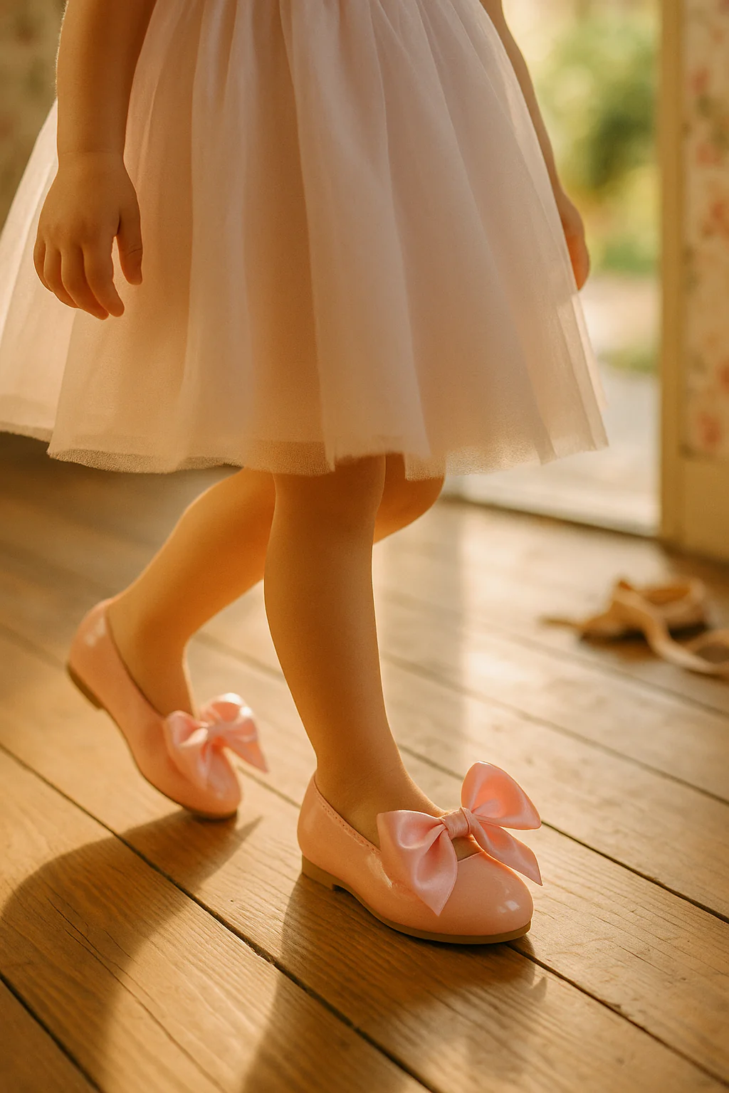 Girls Patent Flat Mary Jane Shoes - ELENA - Pink - Image 2