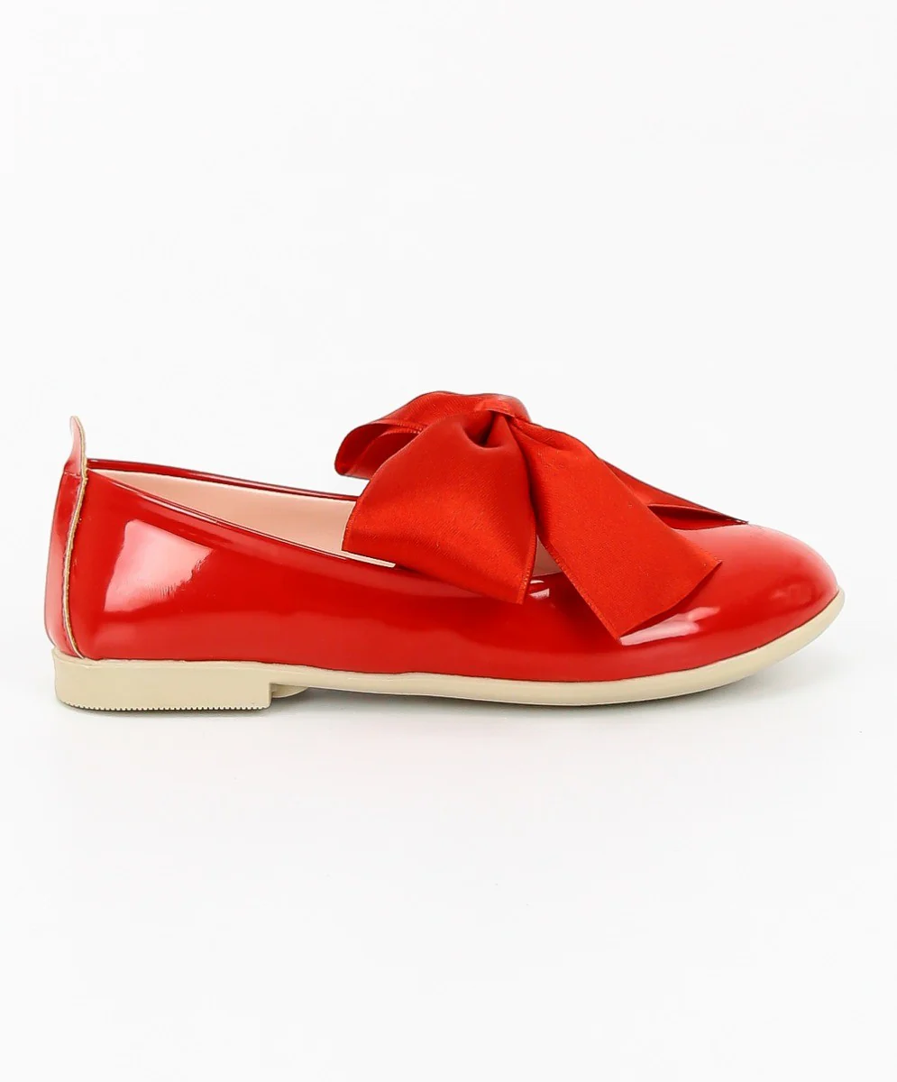 Girls Patent Flat Mary Jane Shoes - ELENA - Red - Image 6