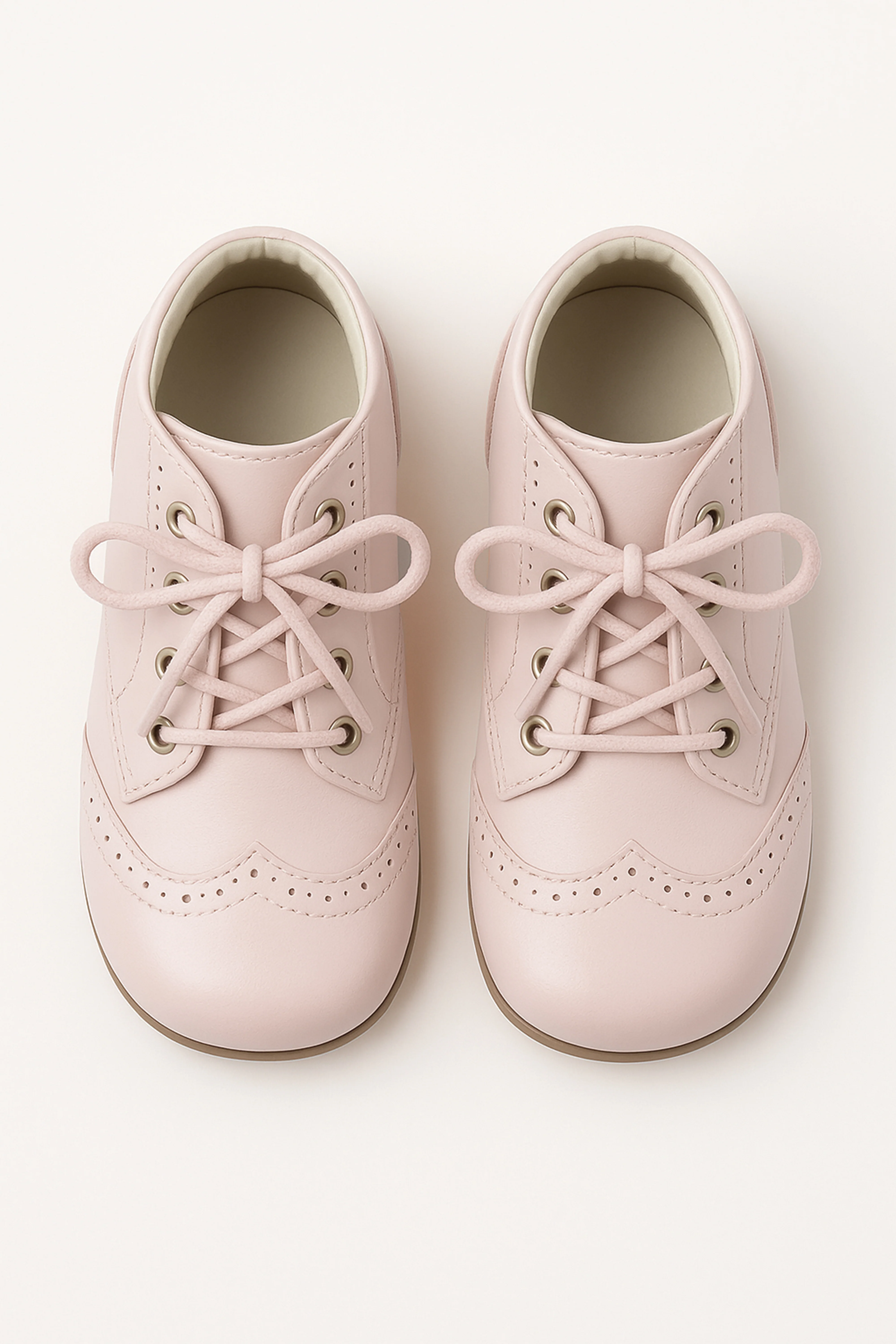 Unisex Kids Patent Leather Brogue Ankle Boots - QUINN - Pink - Image 2