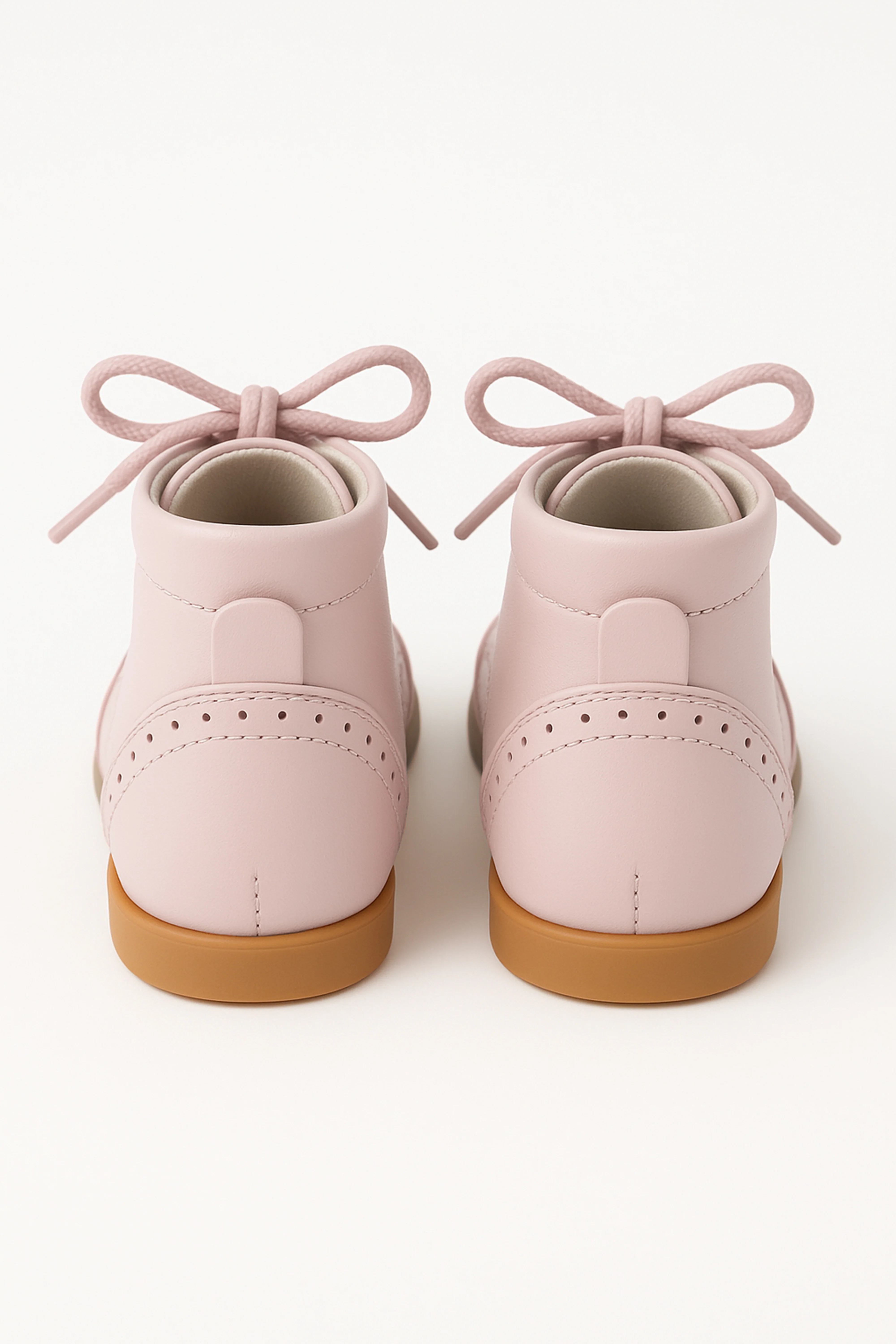 Unisex Kids Patent Leather Brogue Ankle Boots - QUINN - Pink - Image 4