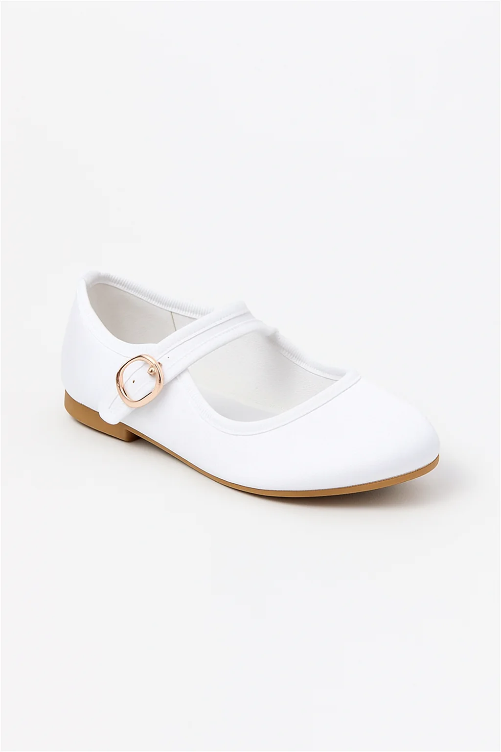 Girls' Communion Satin Mary Jane Shoes - HANA - White