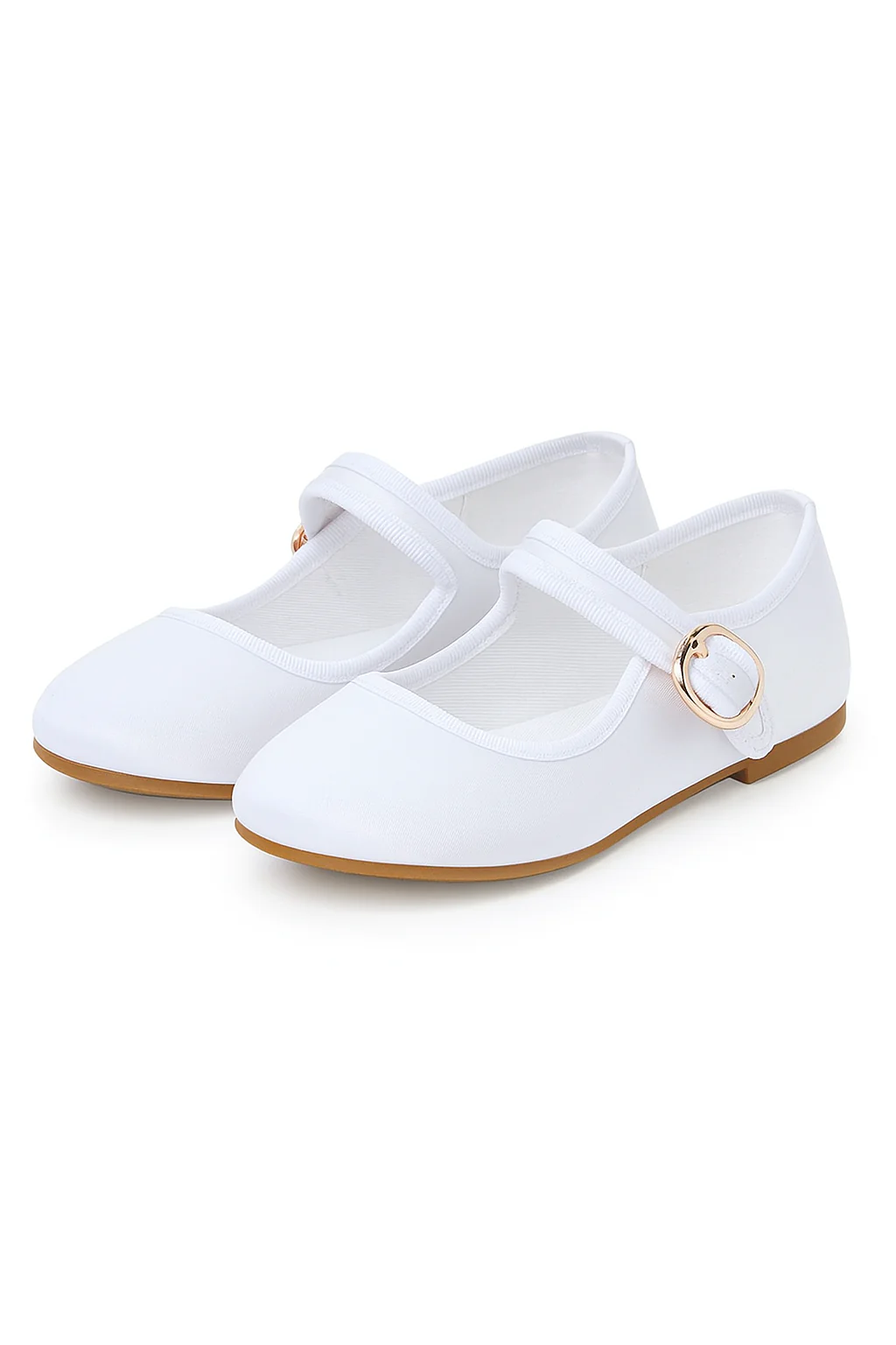 Girls' Communion Satin Mary Jane Shoes - HANA - White - Image 3