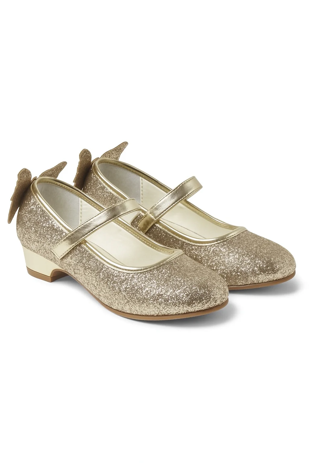 Girls' Sparkly Medium Heel Mary Jane Ankle Strap Shoes - ANNA - Gold - Image 2