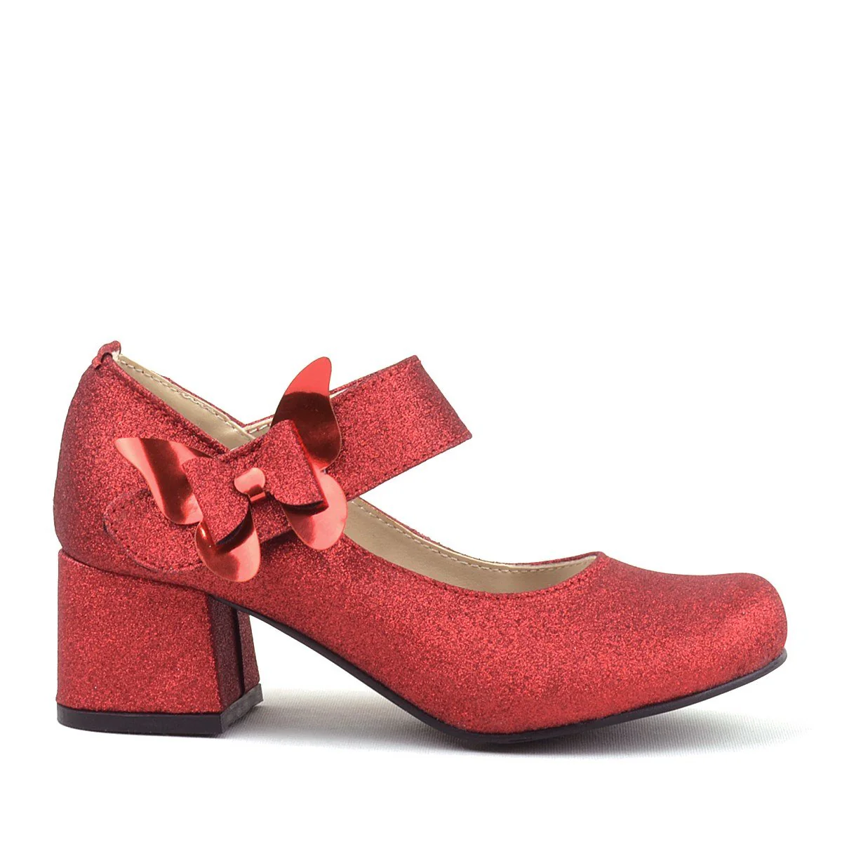 Girls Glittery Block Heel Mary Janes Shoes - Winx - Red - Image 3