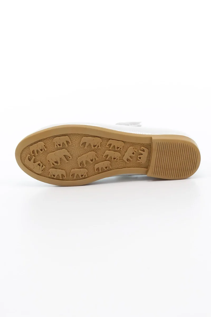 Girls Mary Jane Flat Dress Shoes - ANNA - Silver - Image 5