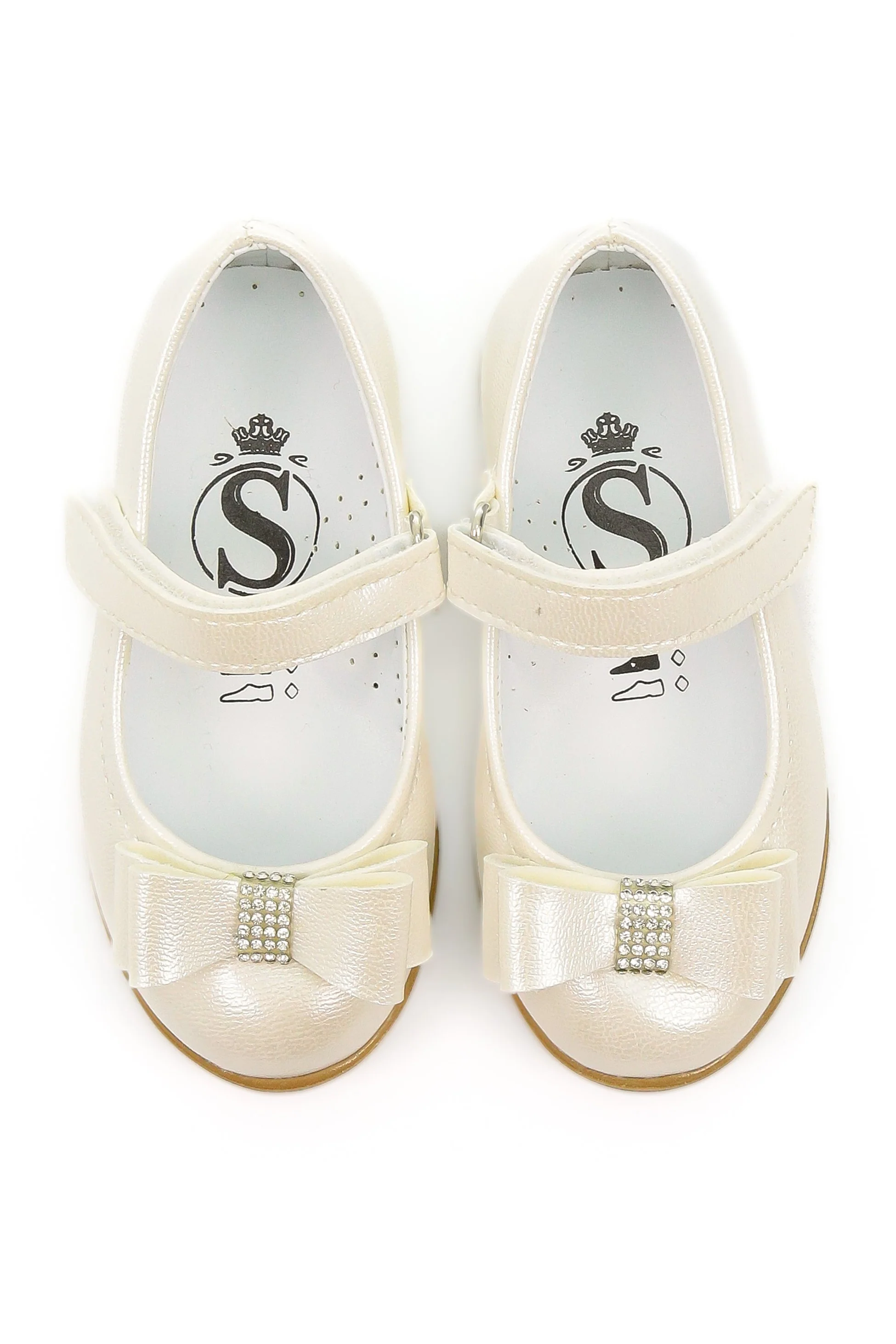 Girls Mary Jane Flat Patent Dress Shoes - LAYLA - Ivory - Image 5