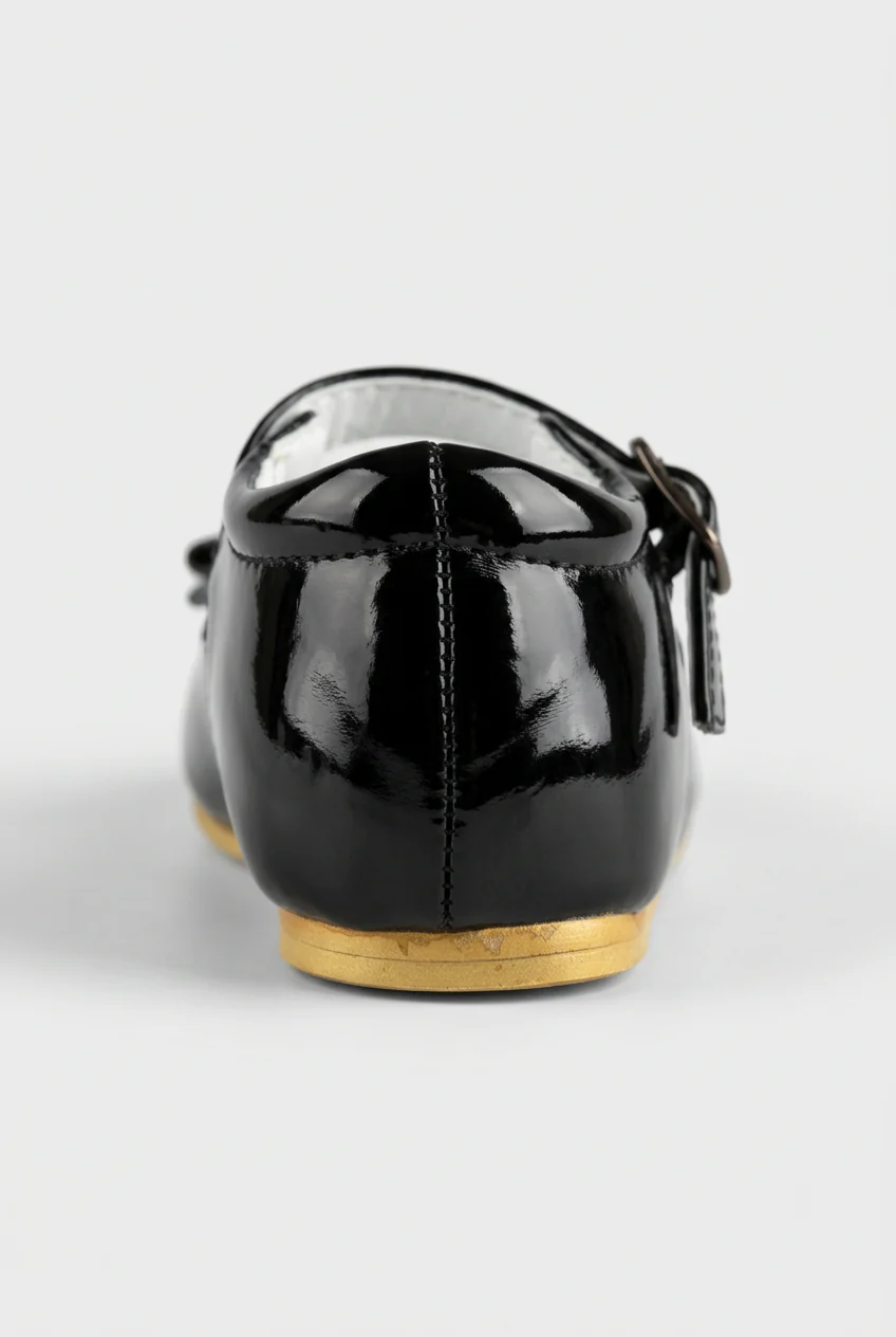 Girls Patent Mary Jane Shoes with Diamante Trim - Image 4