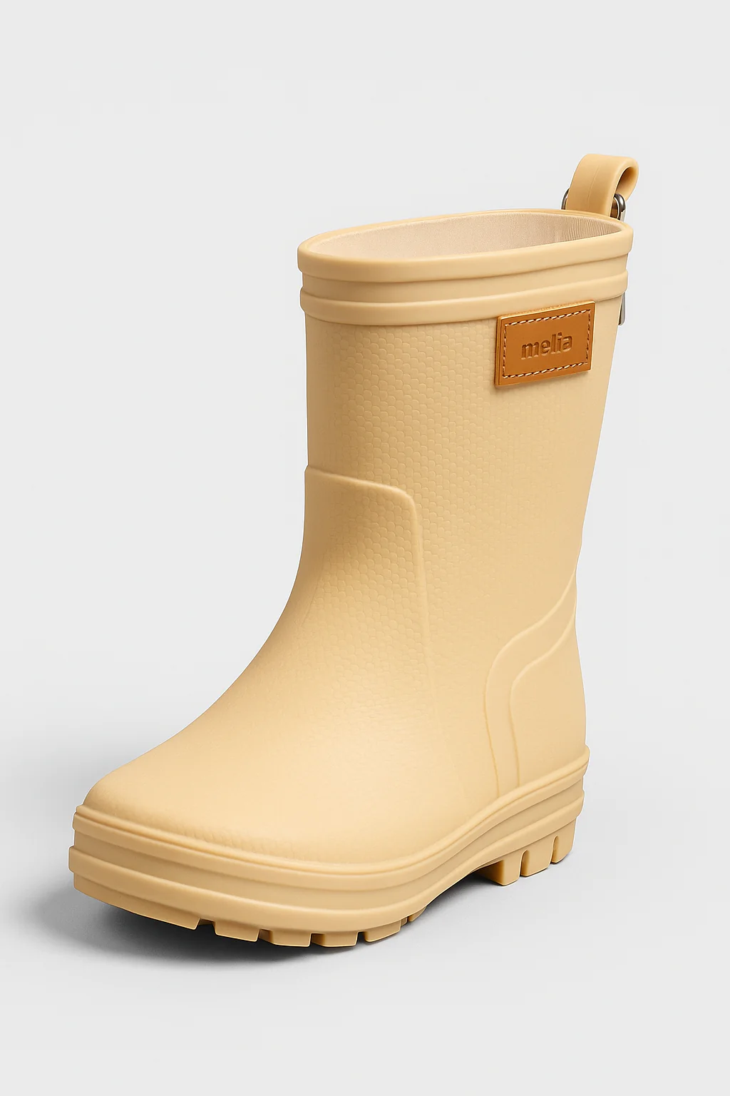 Girls Pull On Rain Boots - Angel - Beige