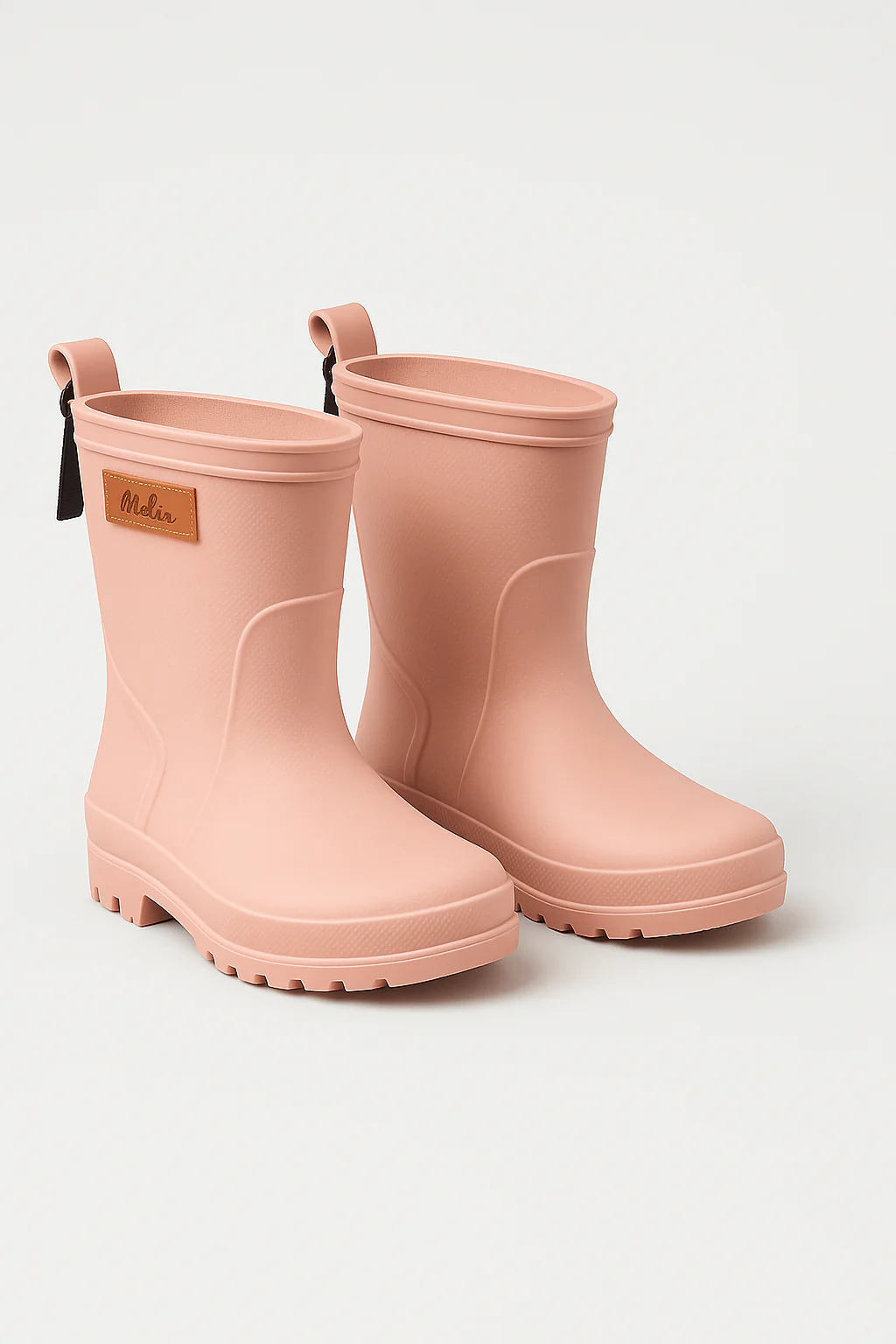 Girls Pull On Rain Boots - Angel - Pink - Image 3
