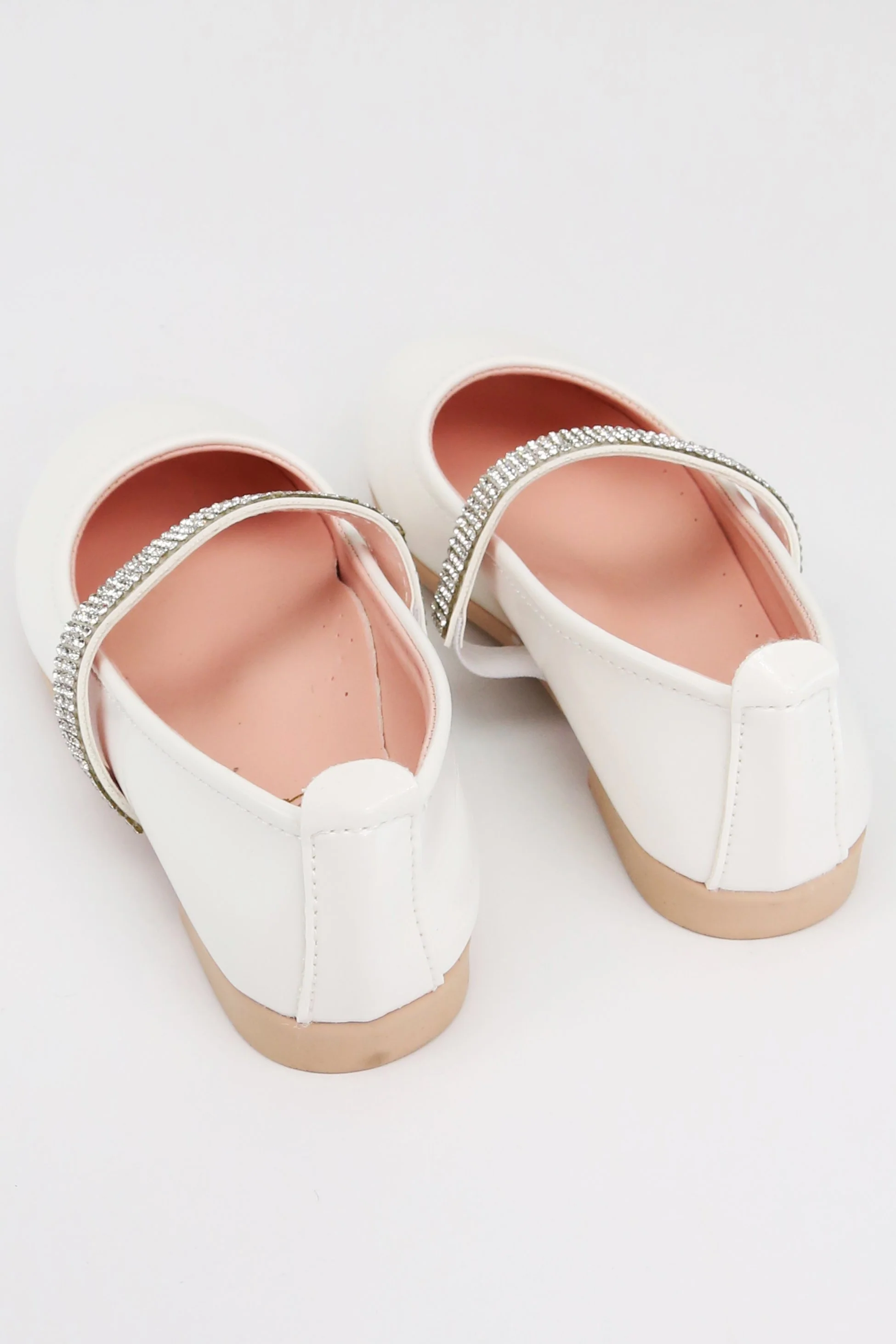 Girls Rhinestone Patent Mary Jane Shoes - ARWEN - White - Image 4