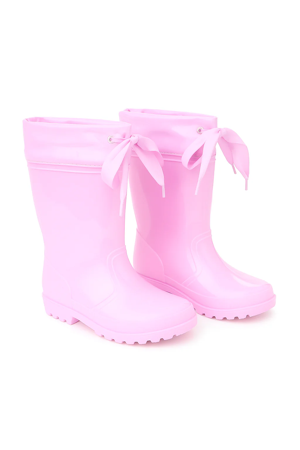 Girls Ribbon Wellington Boots, Waterproof Wellies - DALLAS - Pink - Image 3