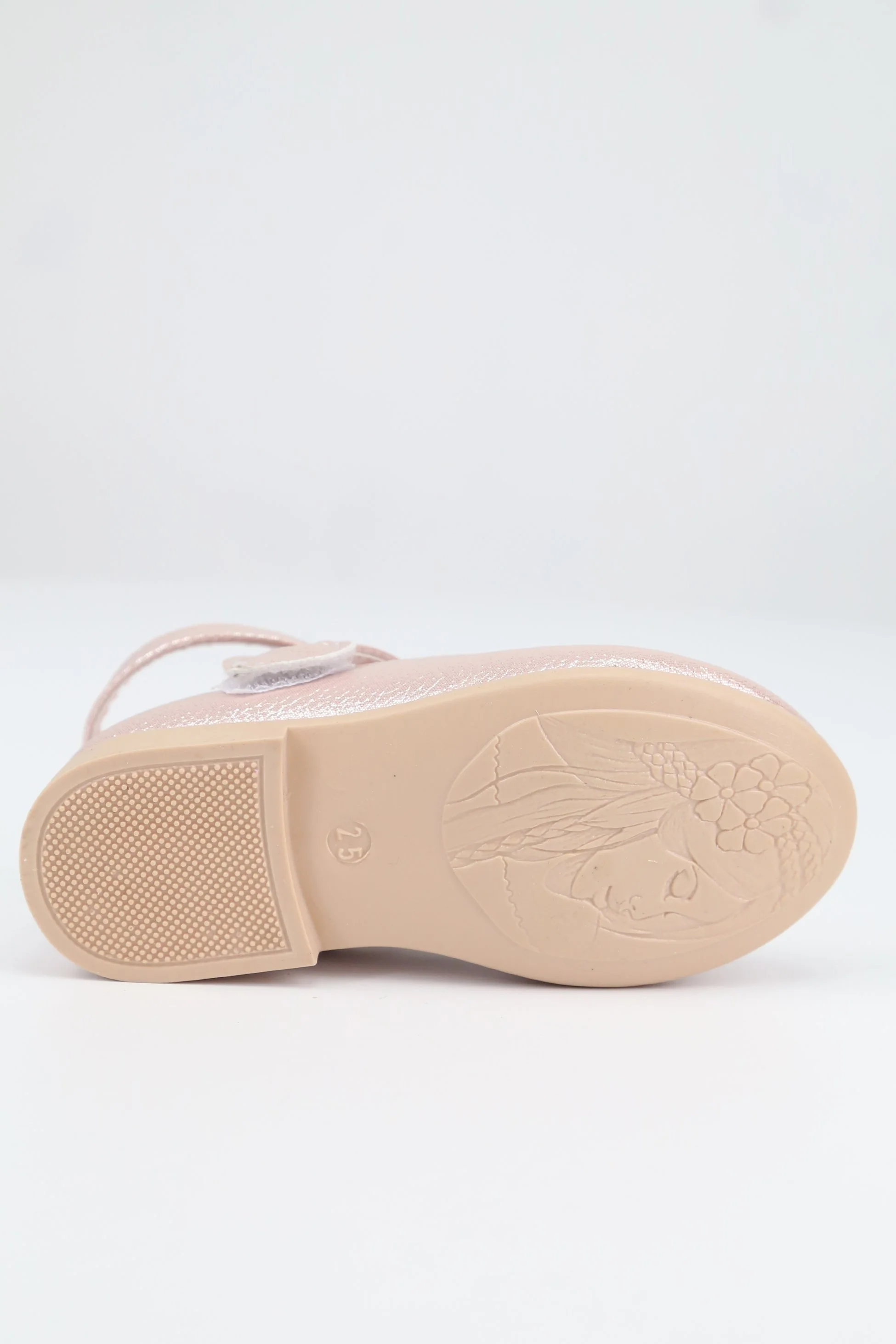 Girls' Shiny Mary Jane Flat Shoes with Criss Cross Strap - Pink - Image 7