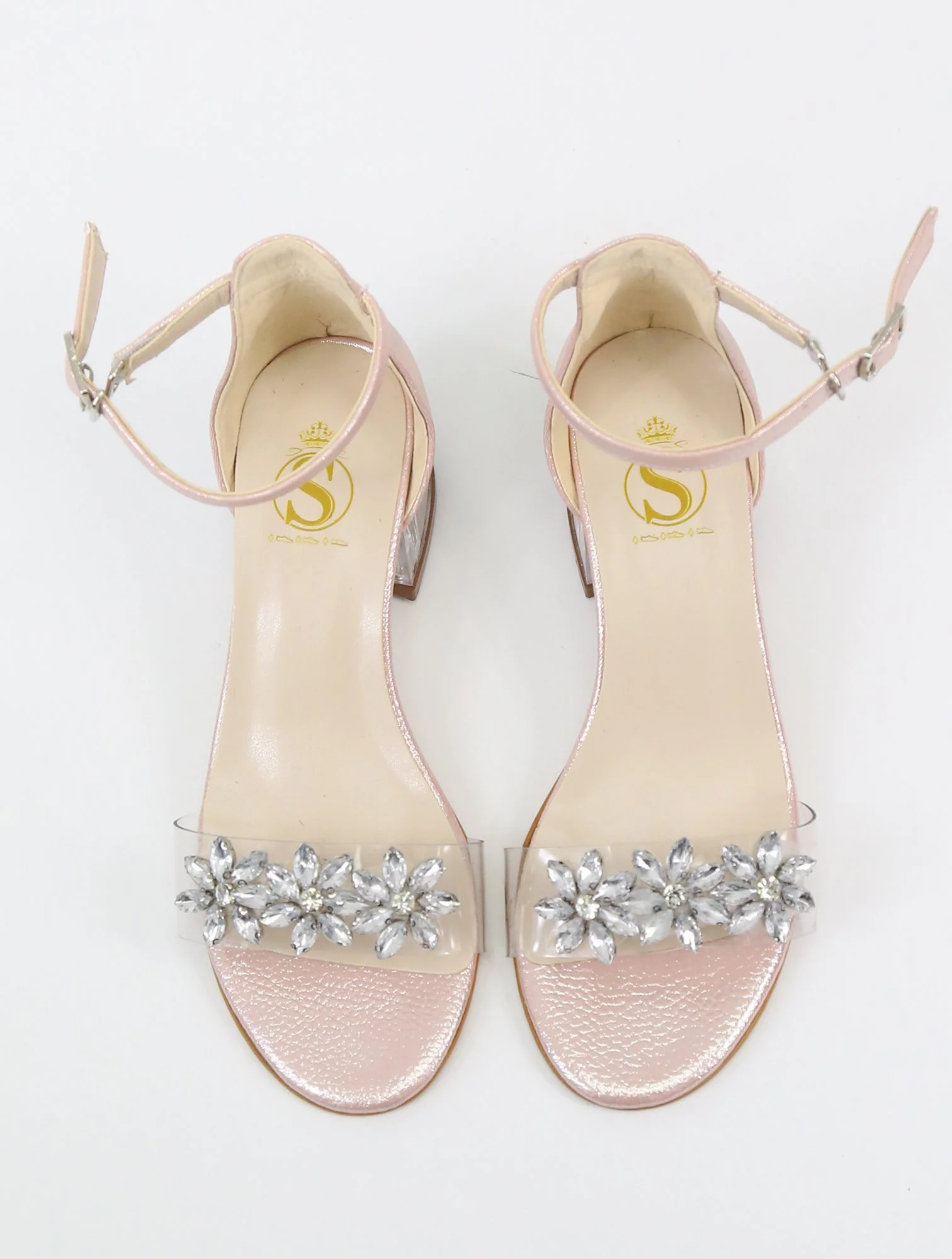 Girls Ankle-Strap Block Heels Sandals - WAKKO - Pink - Image 2