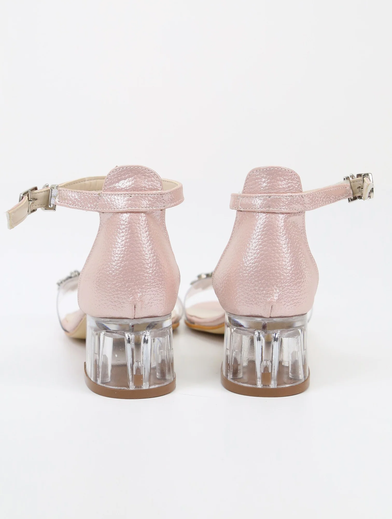 Girls Ankle-Strap Block Heels Sandals - WAKKO - Pink - Image 5