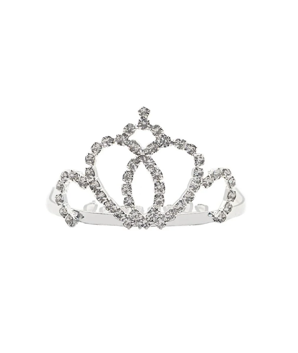 Girls Sparkling Silver Crystal Tiara Crown - Royal - Image 2