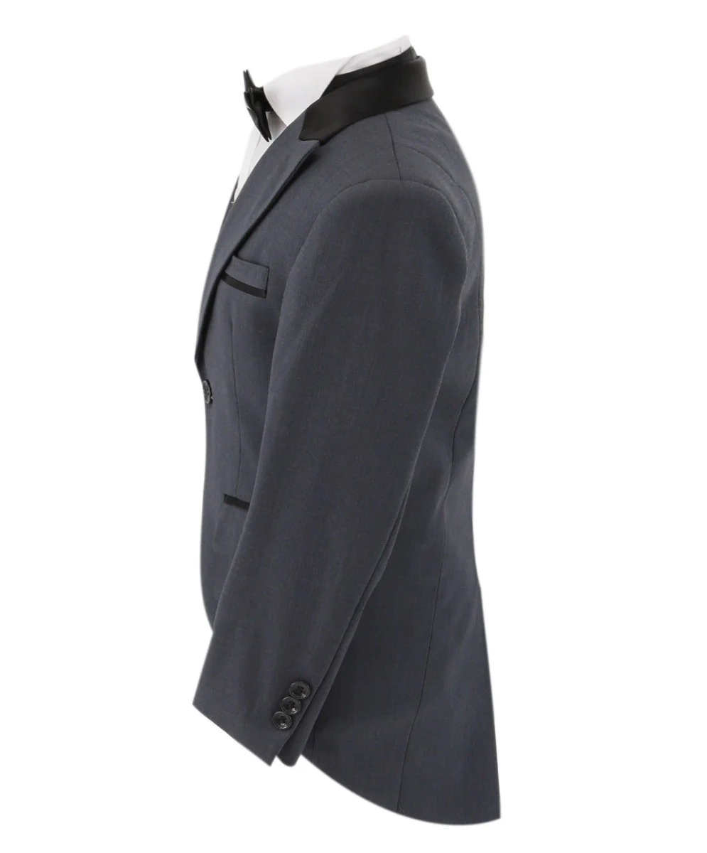 Boys Premium Grey Tail Suit - Grey - Image 3