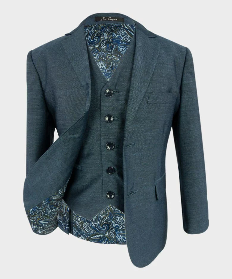 Boys All in One Tailored Fit Suit  - HENRY Blue - Dark Blue - Image 5