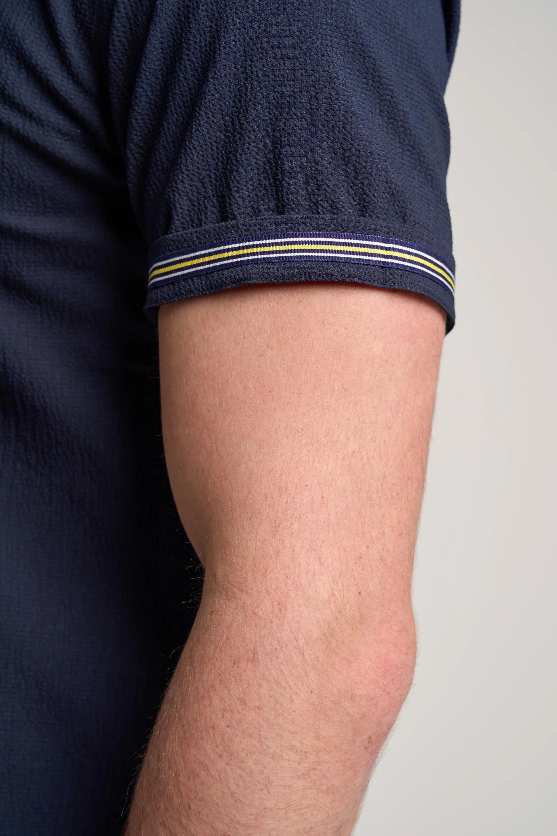 Men’s Cotton Textured Slim Fit Shirt – KAI - Navy Blue - Image 5