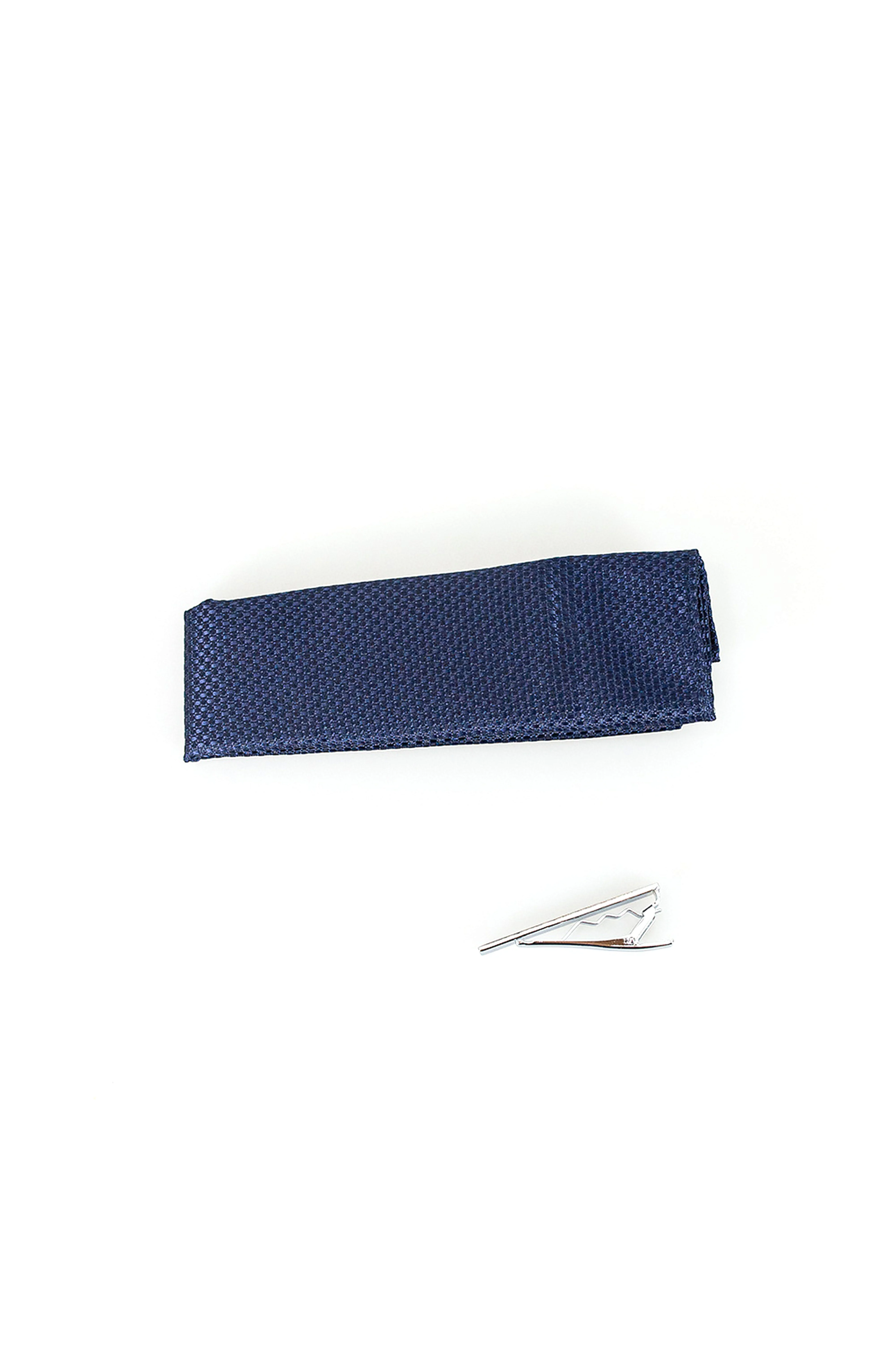 Men's Knitted Tie - Navy - Image 2