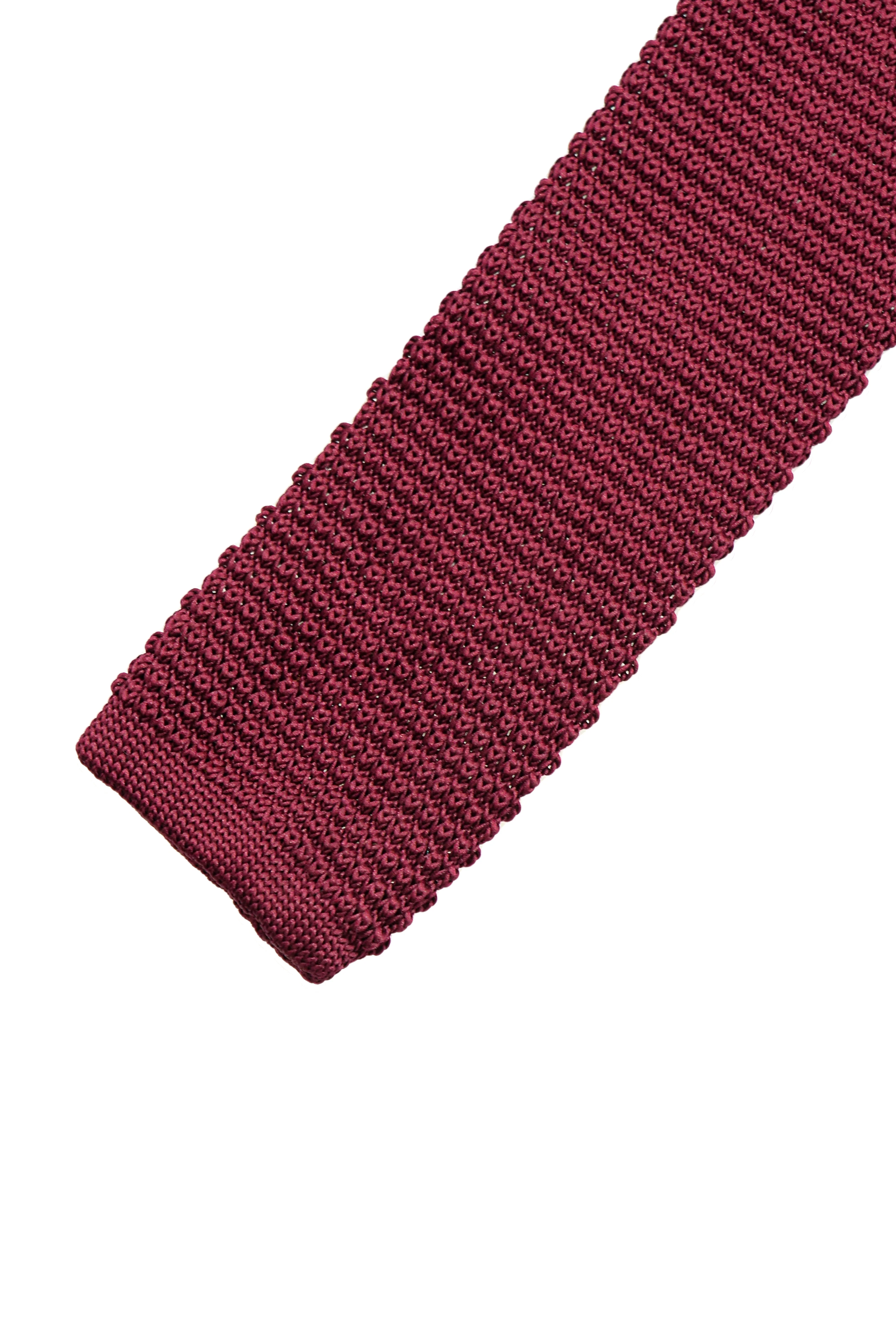 Men's Knitted Tie - Wine - Image 2