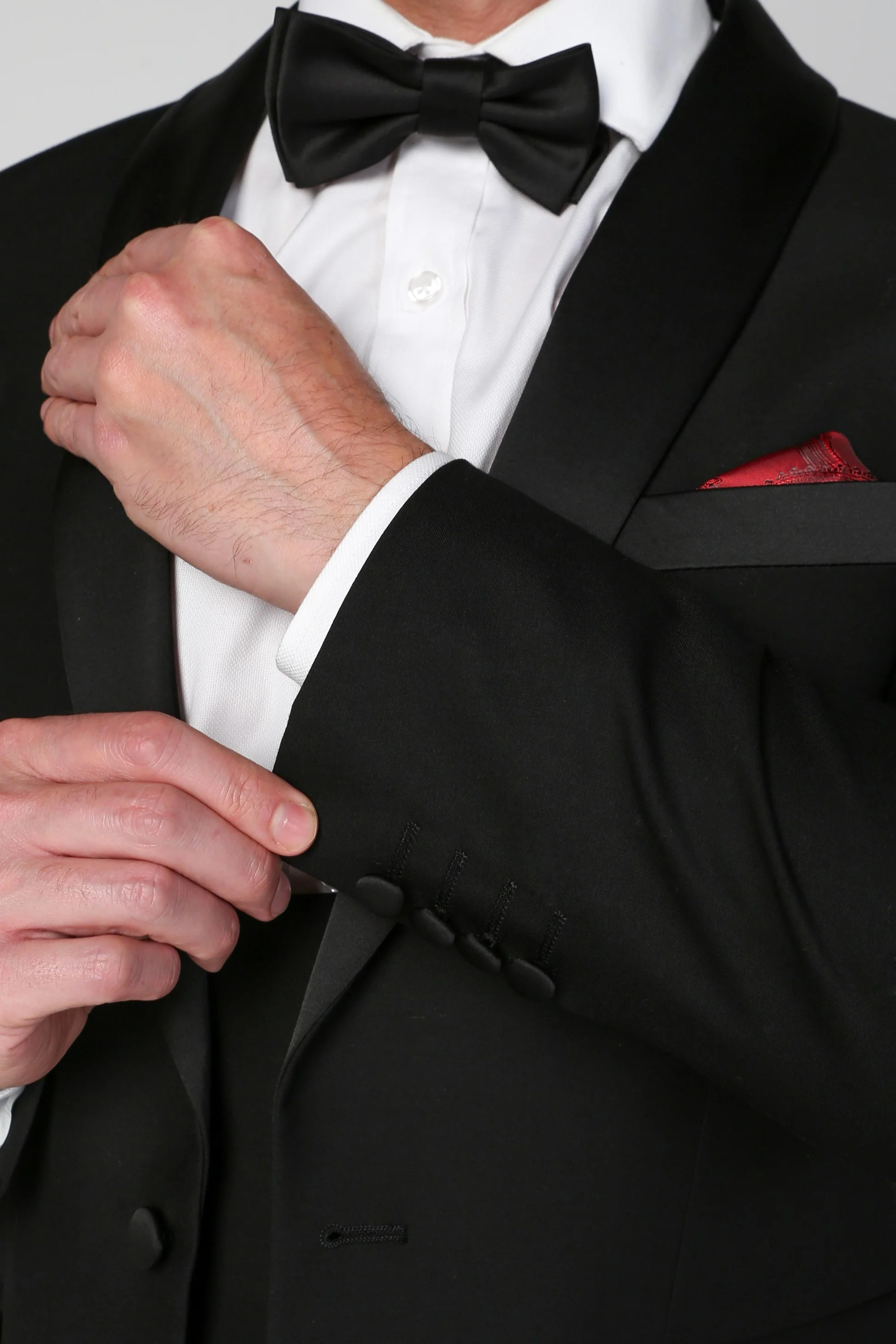 Men's Black Tailored fit Tuxedo Dinner Suit Jacket - FORD - Image 6