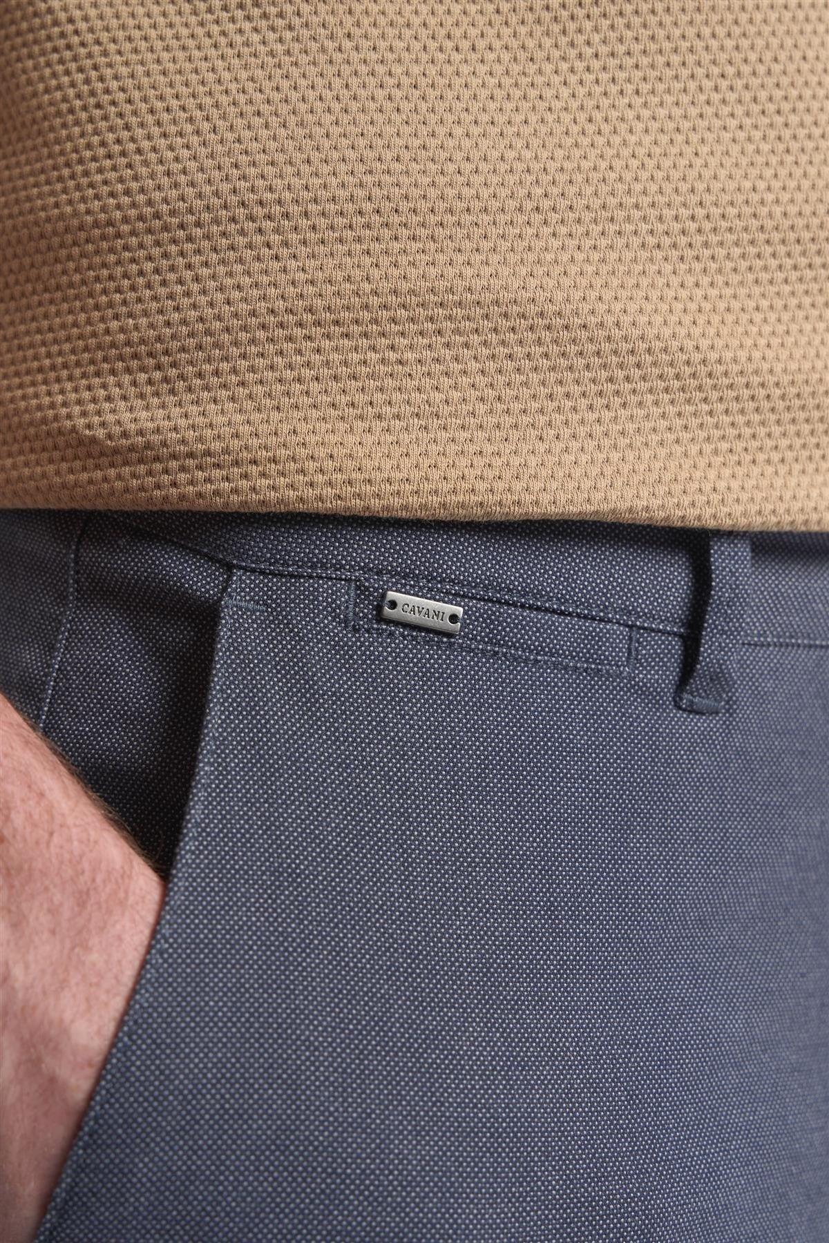 Men's Twill Dakota Chino Trousers - Navy Blue - Image 5