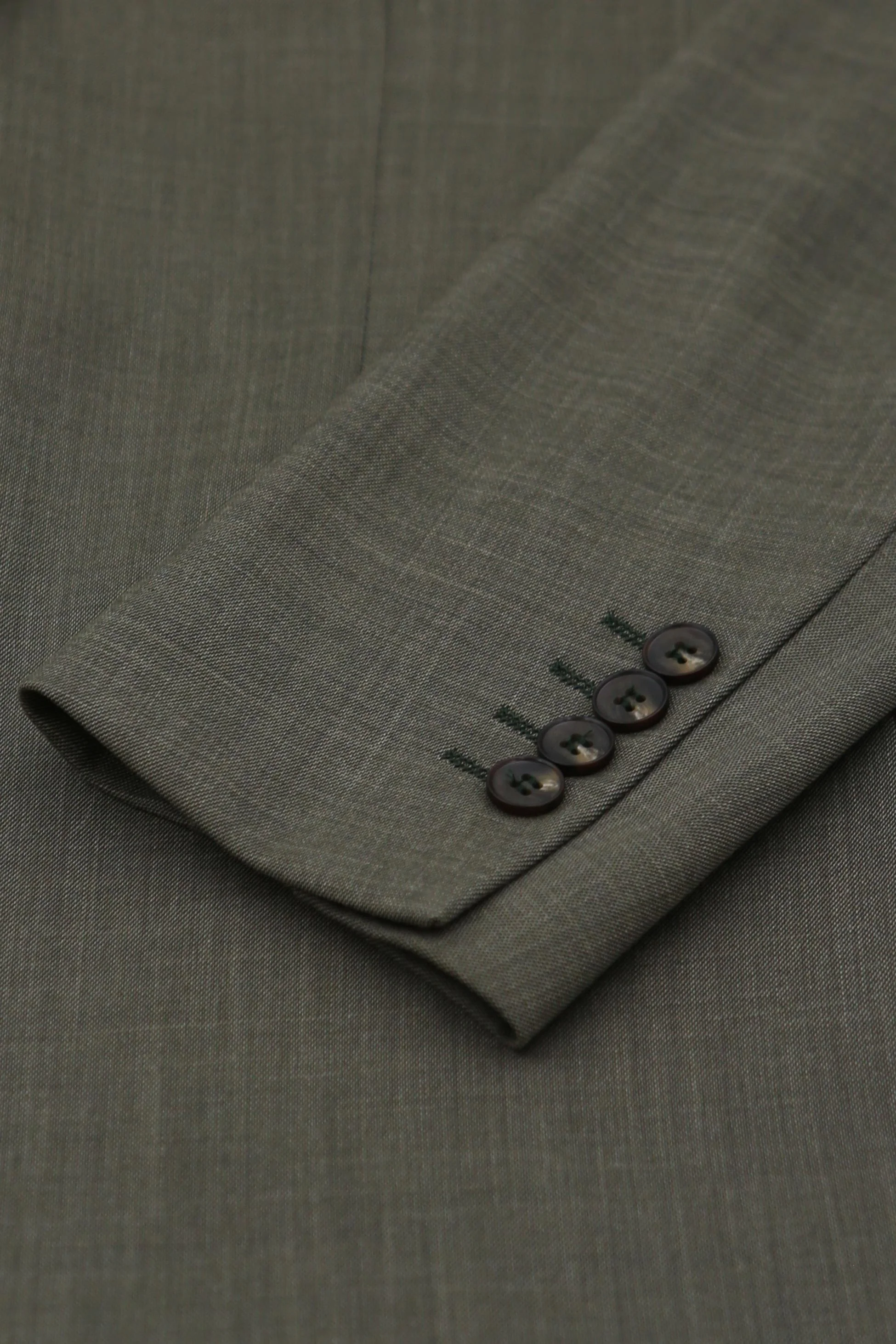 Men's Tailored Fit Plaid Suit Jacket - KURT - Sage Green - Image 5