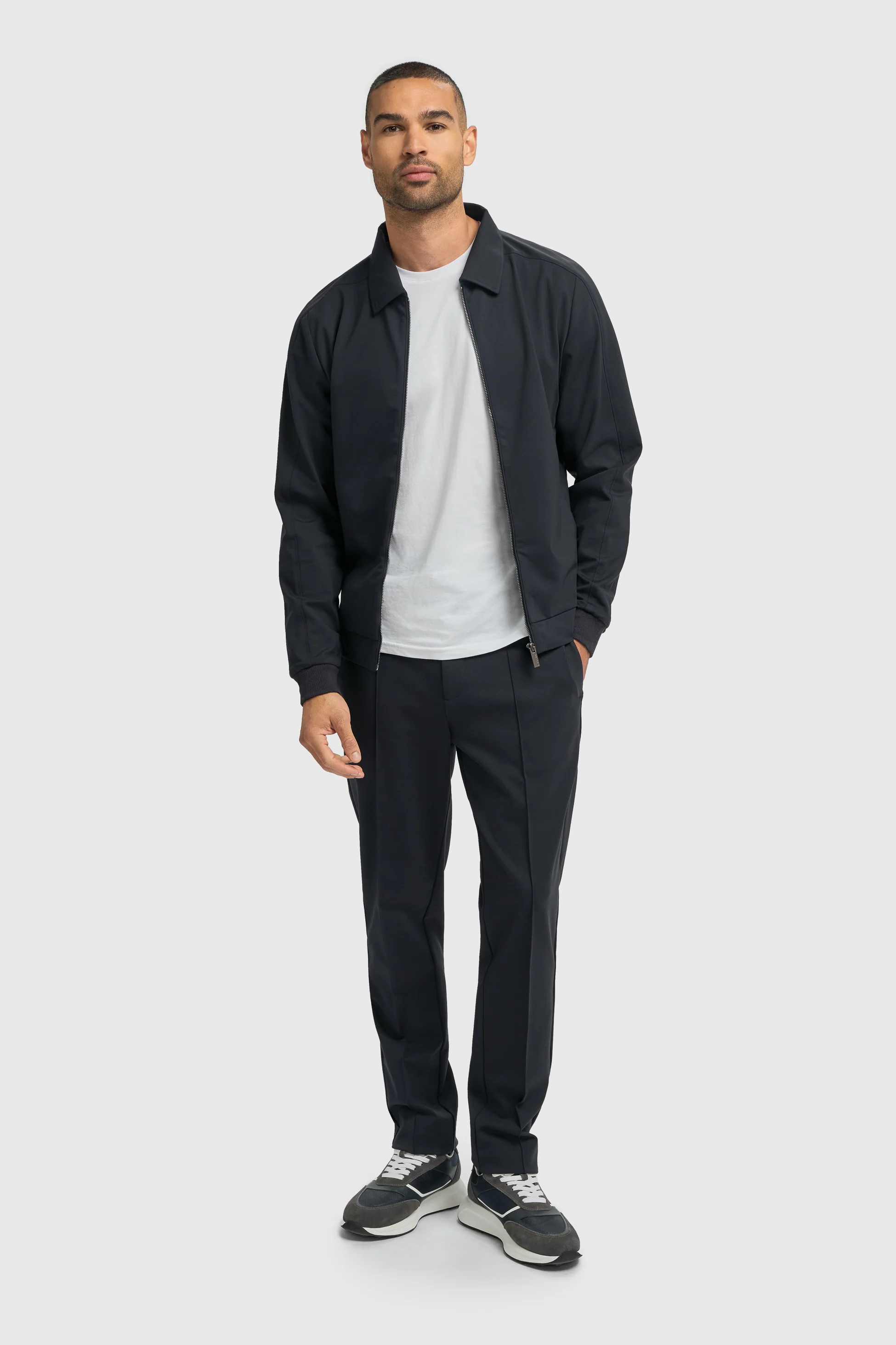 Men’s 2-Piece Casual Zip Up Tracksuit  - Coney - Navy - Image 2