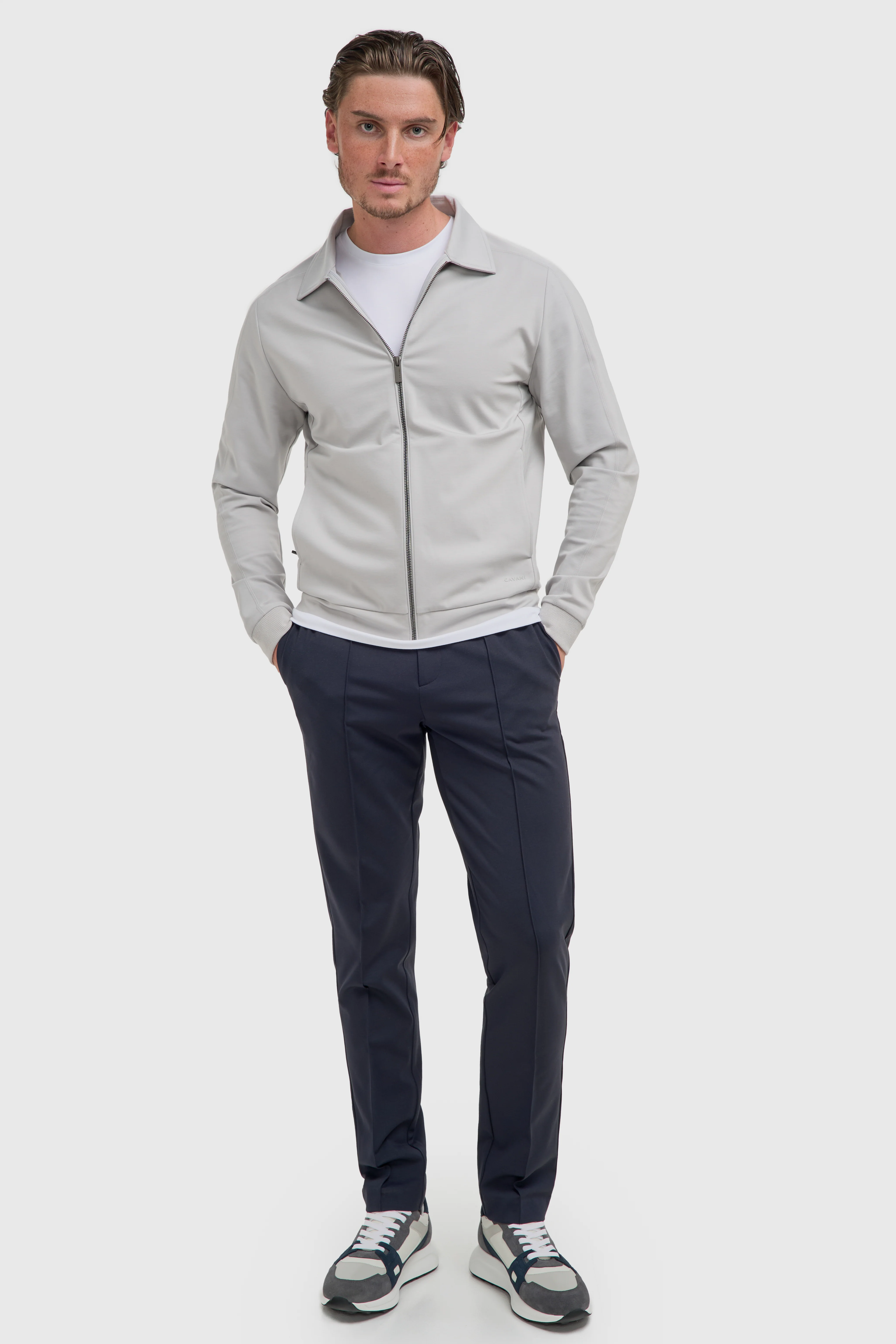 Men’s 2-Piece Casual Zip Up Tracksuit - Coney - Slate - Image 2