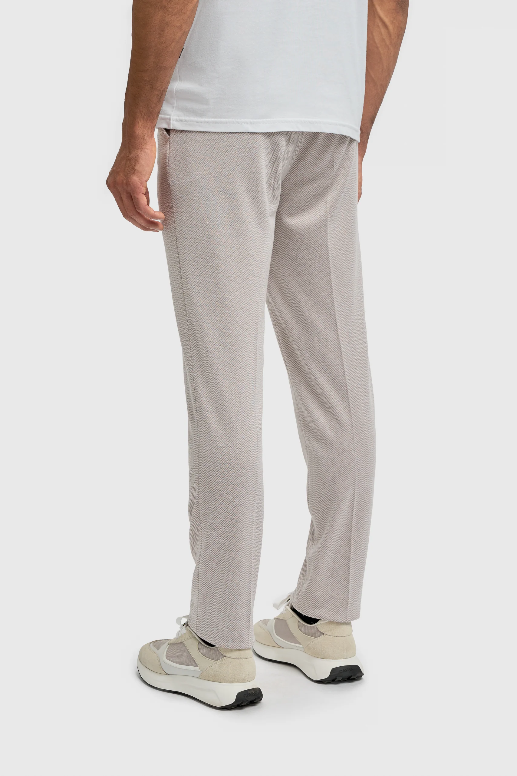 Men’s 2-Piece Herringbone Casual Suit - Vasco - Beige - Image 6