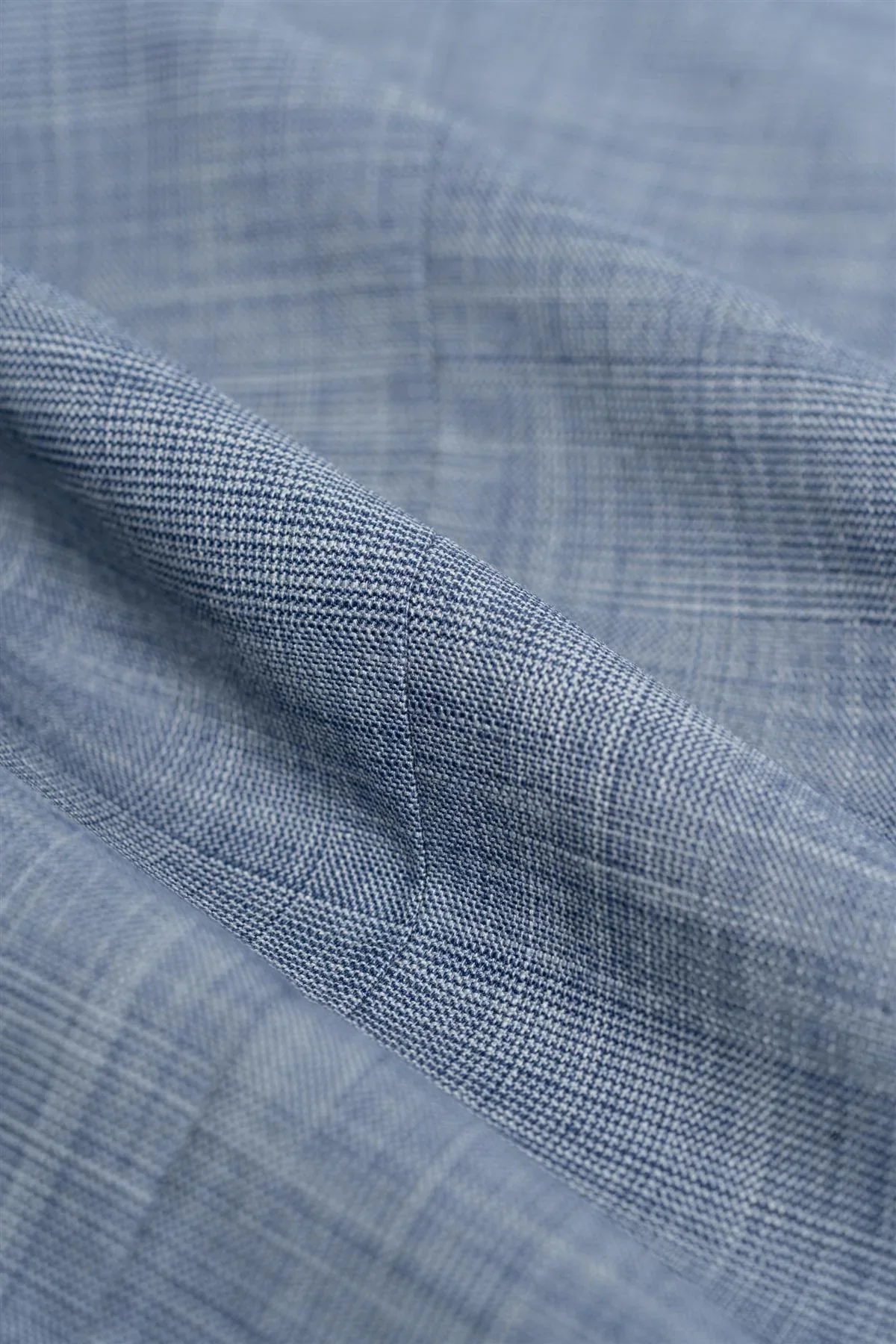 Men’s 3-Piece Blue Textured Suit - Camden - Blue - Image 14
