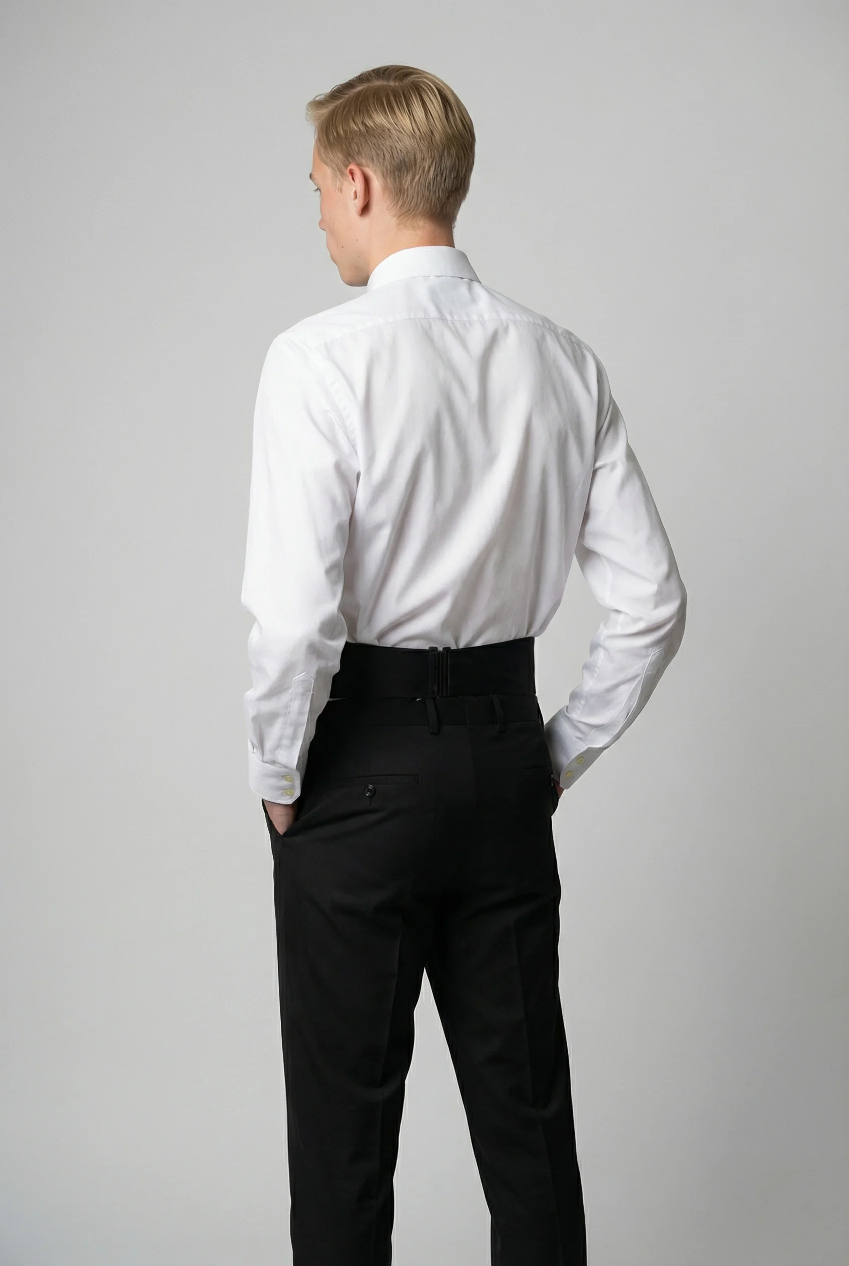 Men’s 3-Piece Satin Lapel Tuxedo Suit - Edward - Black - Image 10
