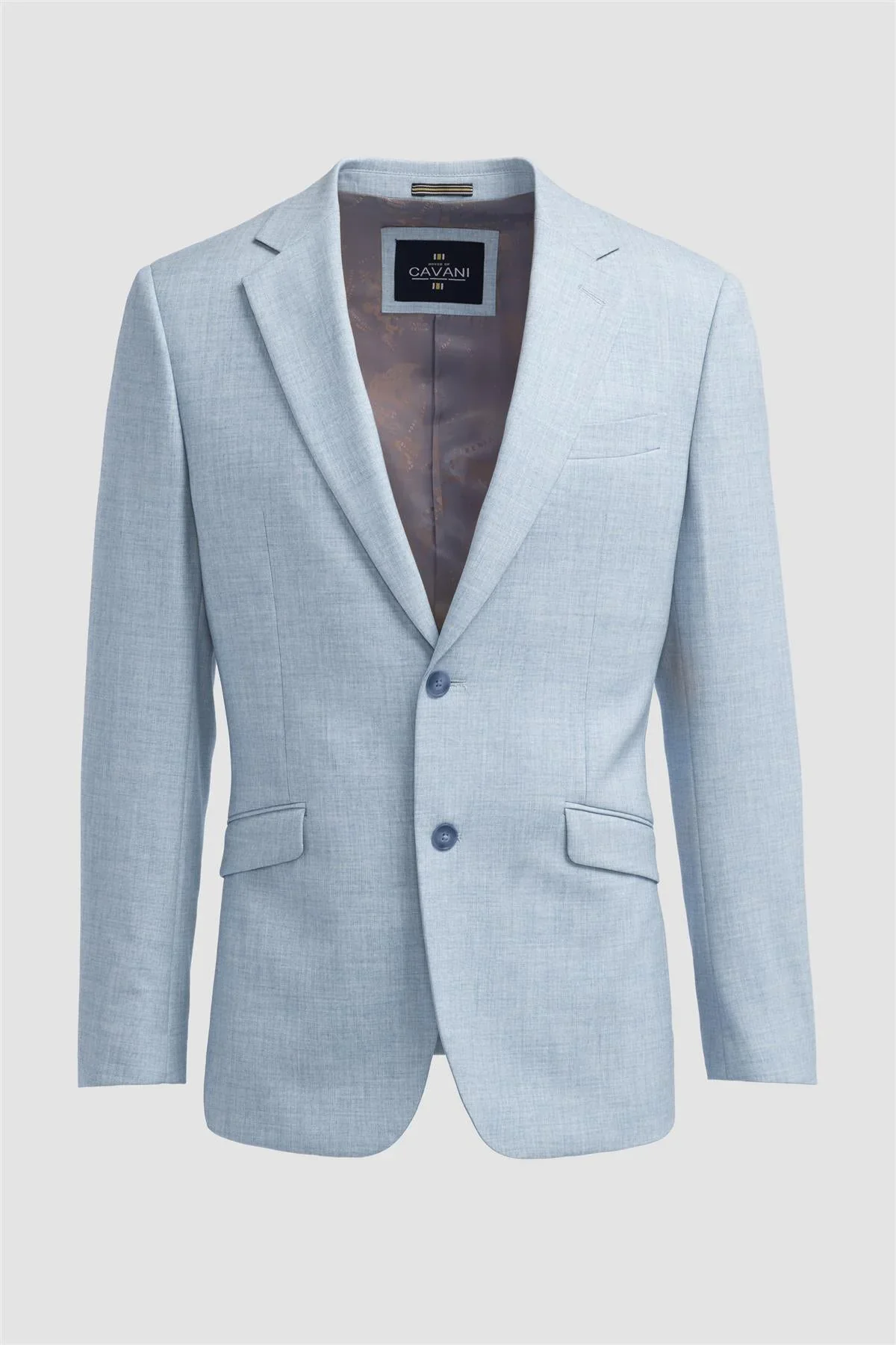 Men’s 3-Piece Slim Fit Formal Suit - Malibu - Sky Blue - Image 10