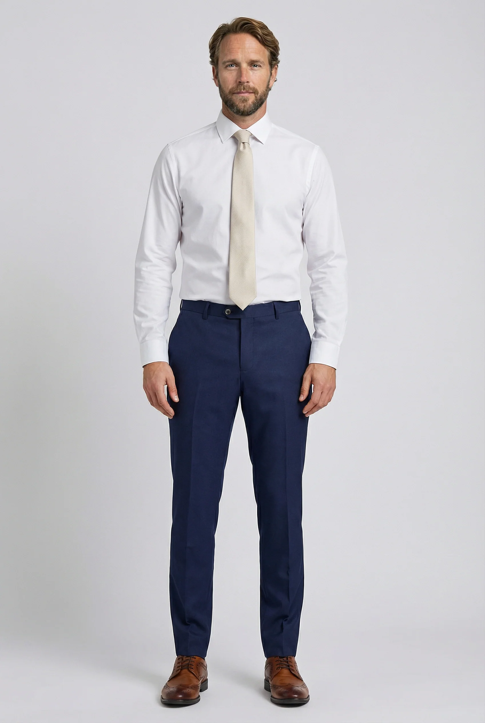 Men’s 3-Piece Tailored Fit Formal Suit - Belmont - Navy - Image 11
