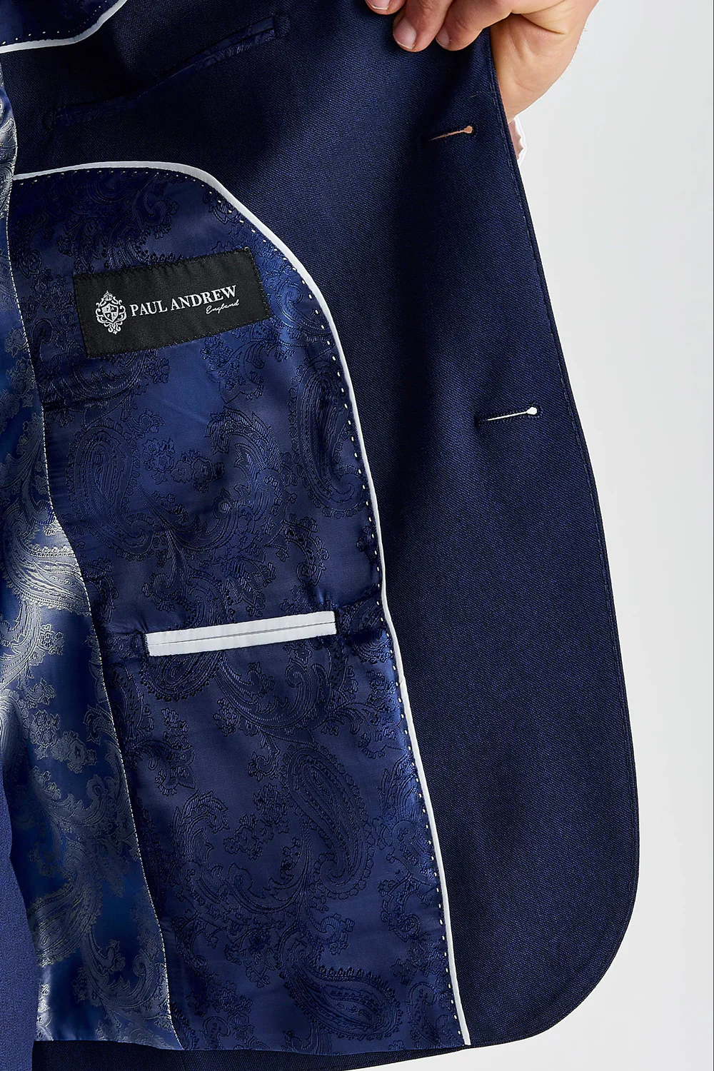 Men’s 3-Piece Tailored Fit Formal Suit - Belmont - Navy - Image 14
