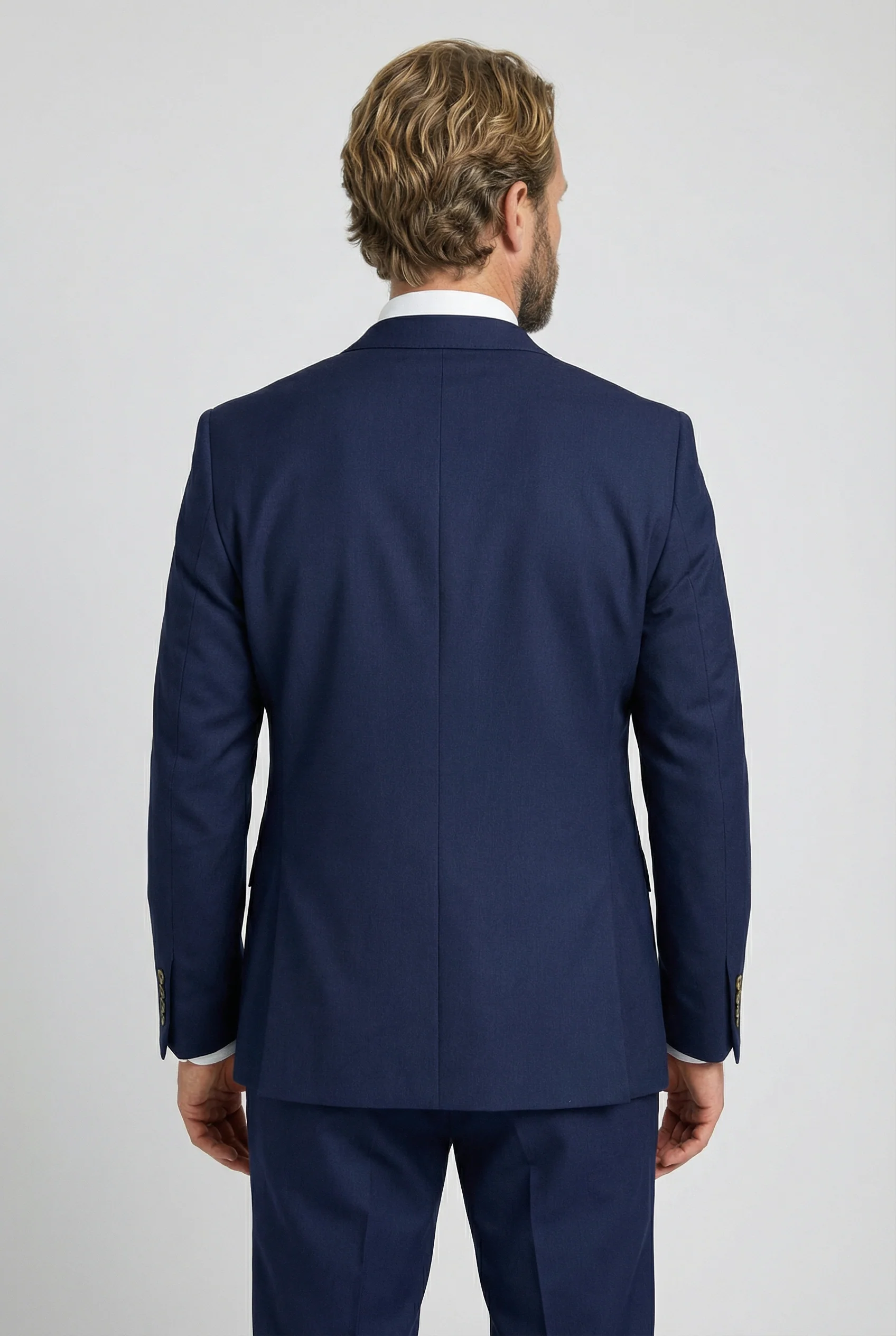 Men’s 3-Piece Tailored Fit Formal Suit - Belmont - Navy - Image 6