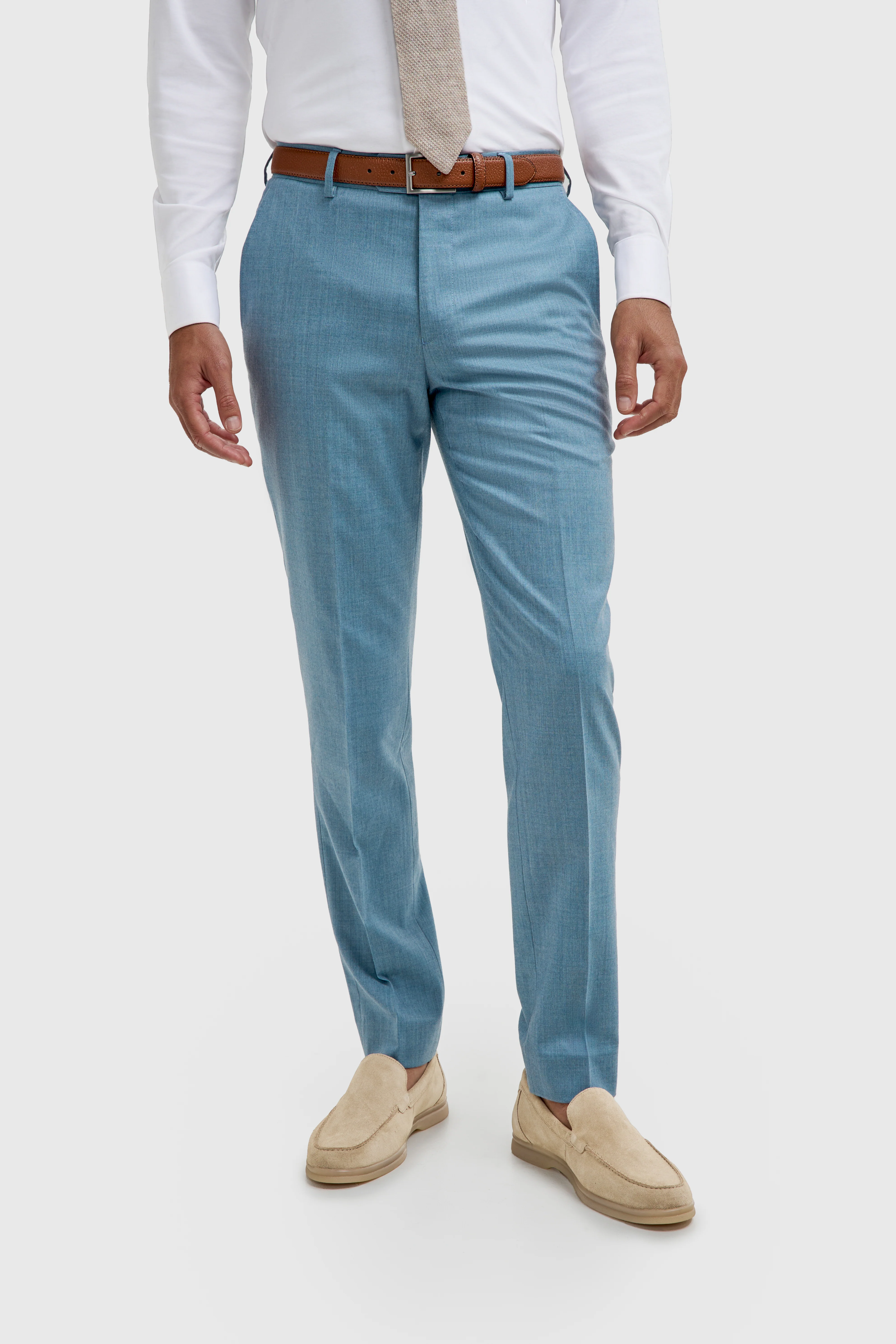 Men’s 3-Piece Wool Slim Fit Formal Suit - James - Marine Blue - Image 7