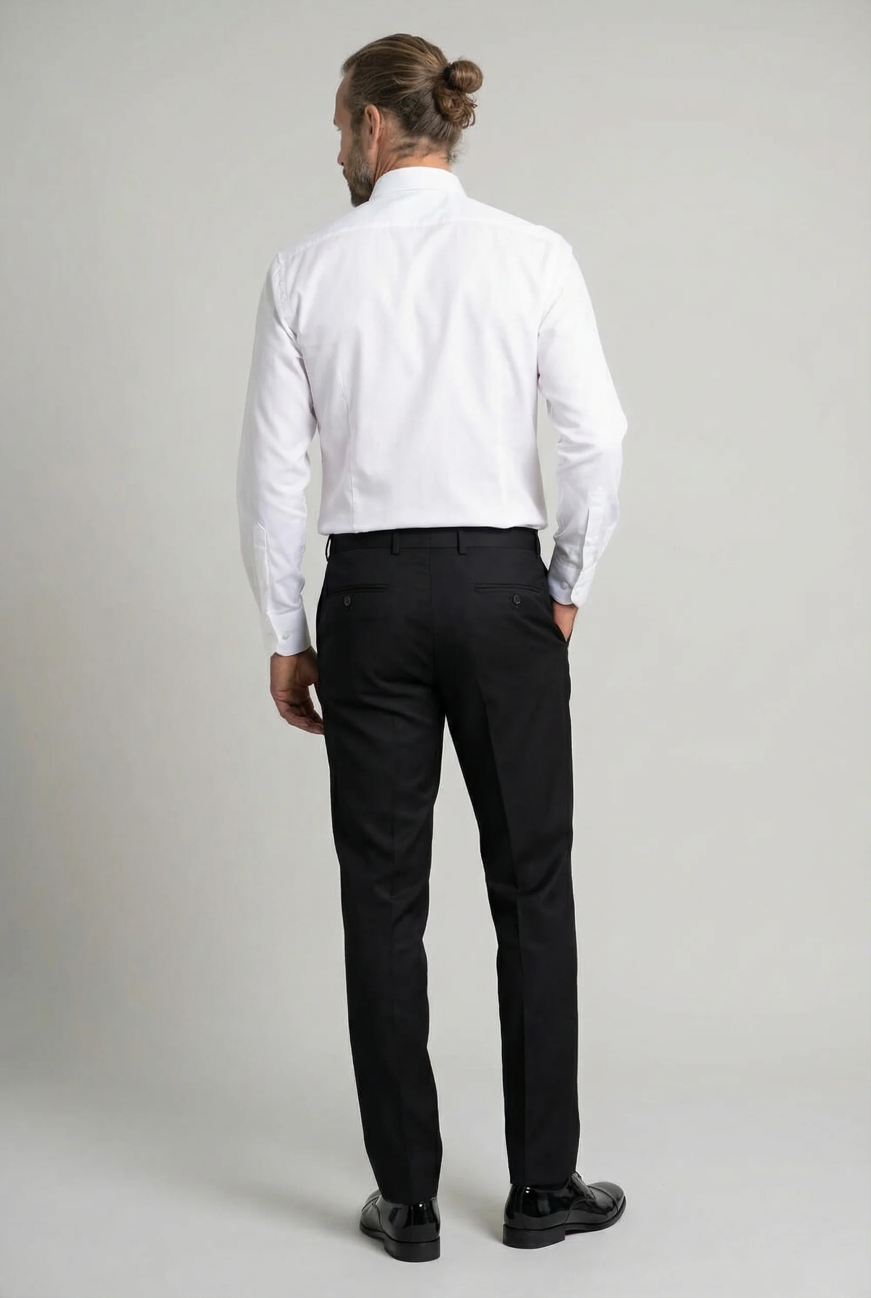 Men’s 4-Piece Cotton Blend Jacquard Tuxedo Suit with Double Breasted Waistcoat - Vincent -Cream - Image 9
