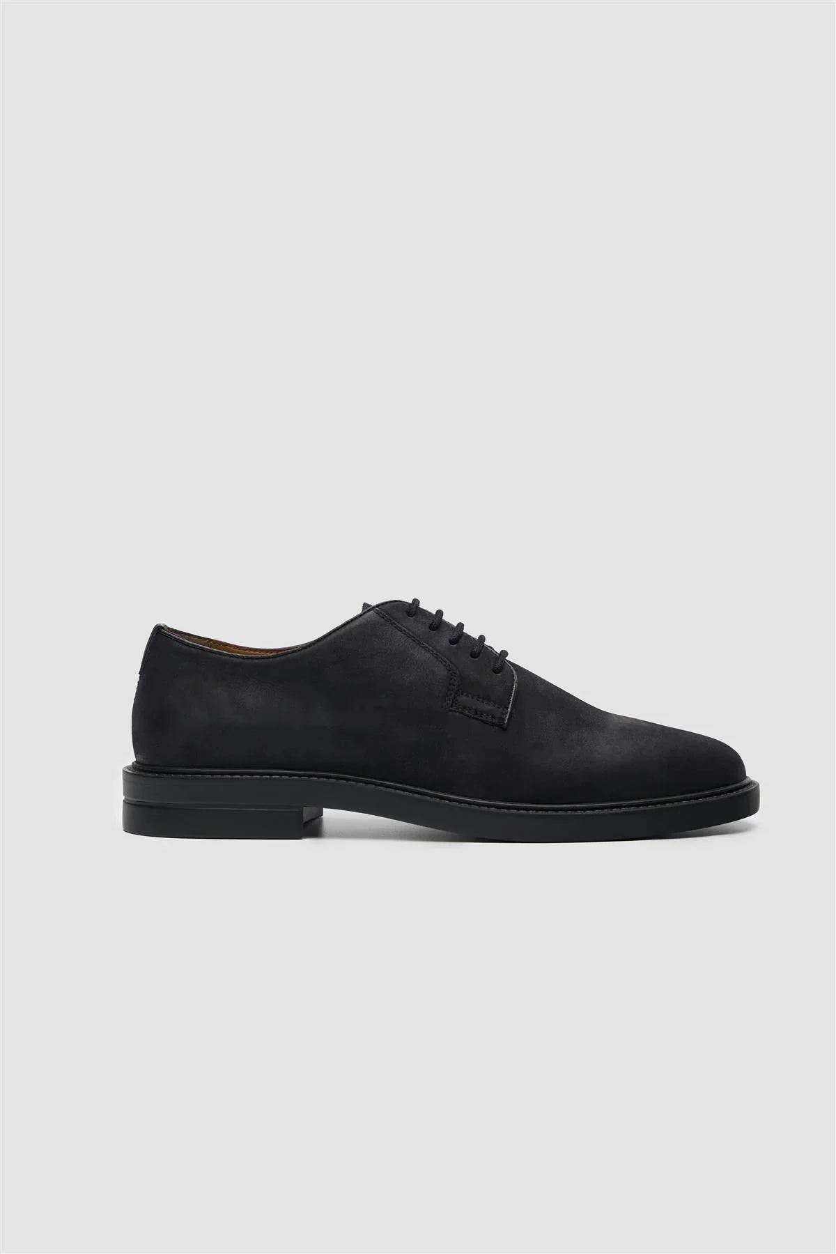 Men’s Black Suede Leather Lace Up Derby Shoes - Pedro - Black - Image 2