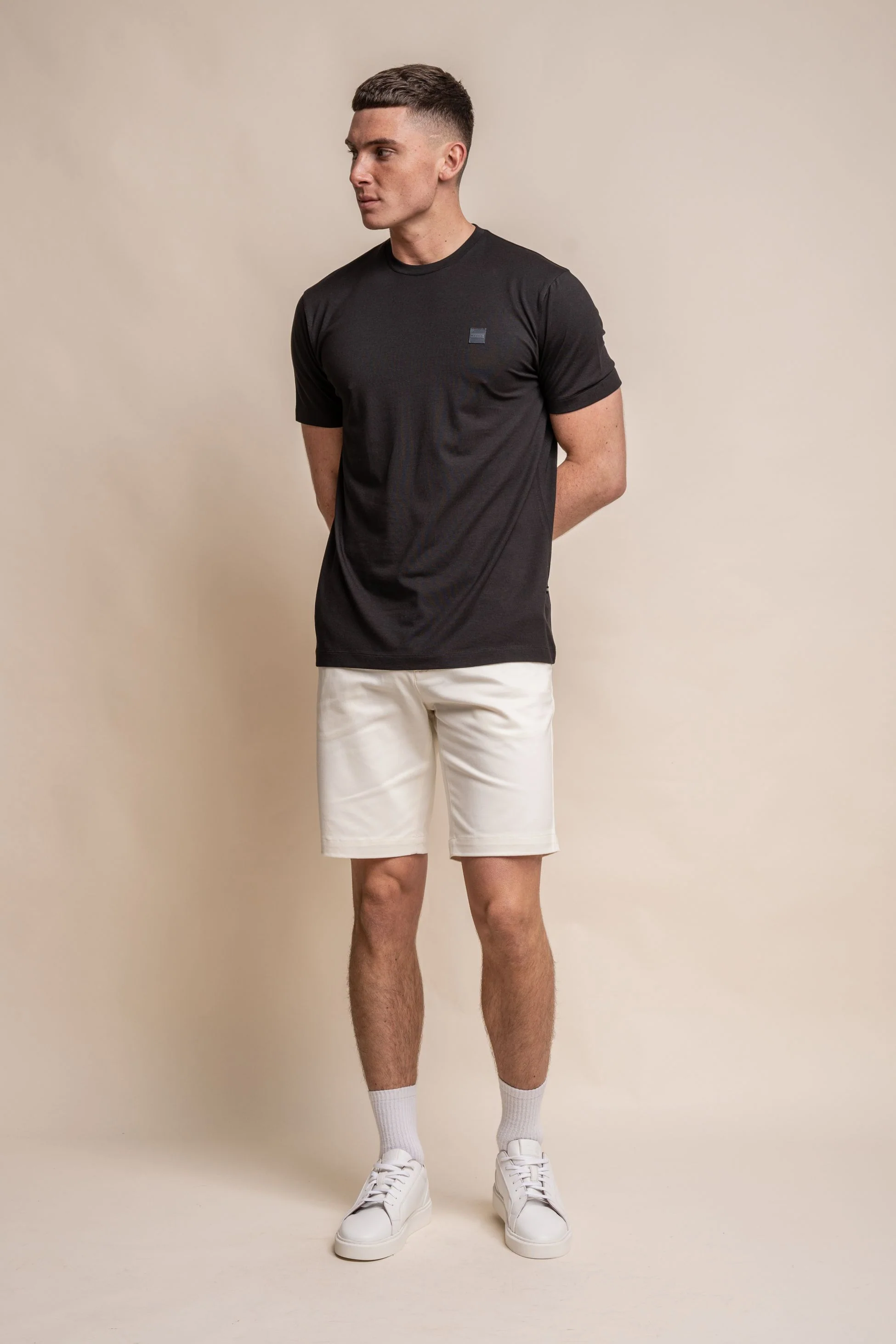 Men's Crew Neck Cotton T-Shirt - BOGART - Black - Image 2