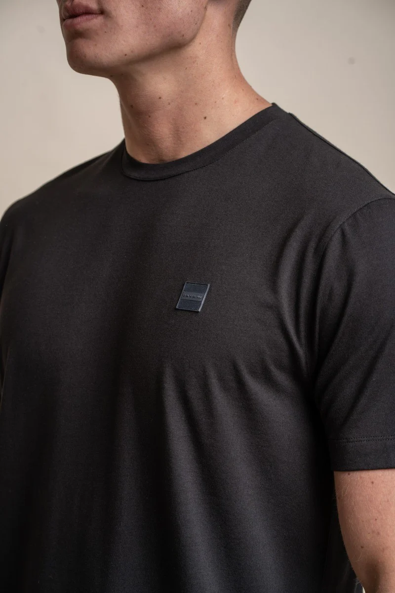 Men's Crew Neck Cotton T-Shirt - BOGART - Black - Image 4